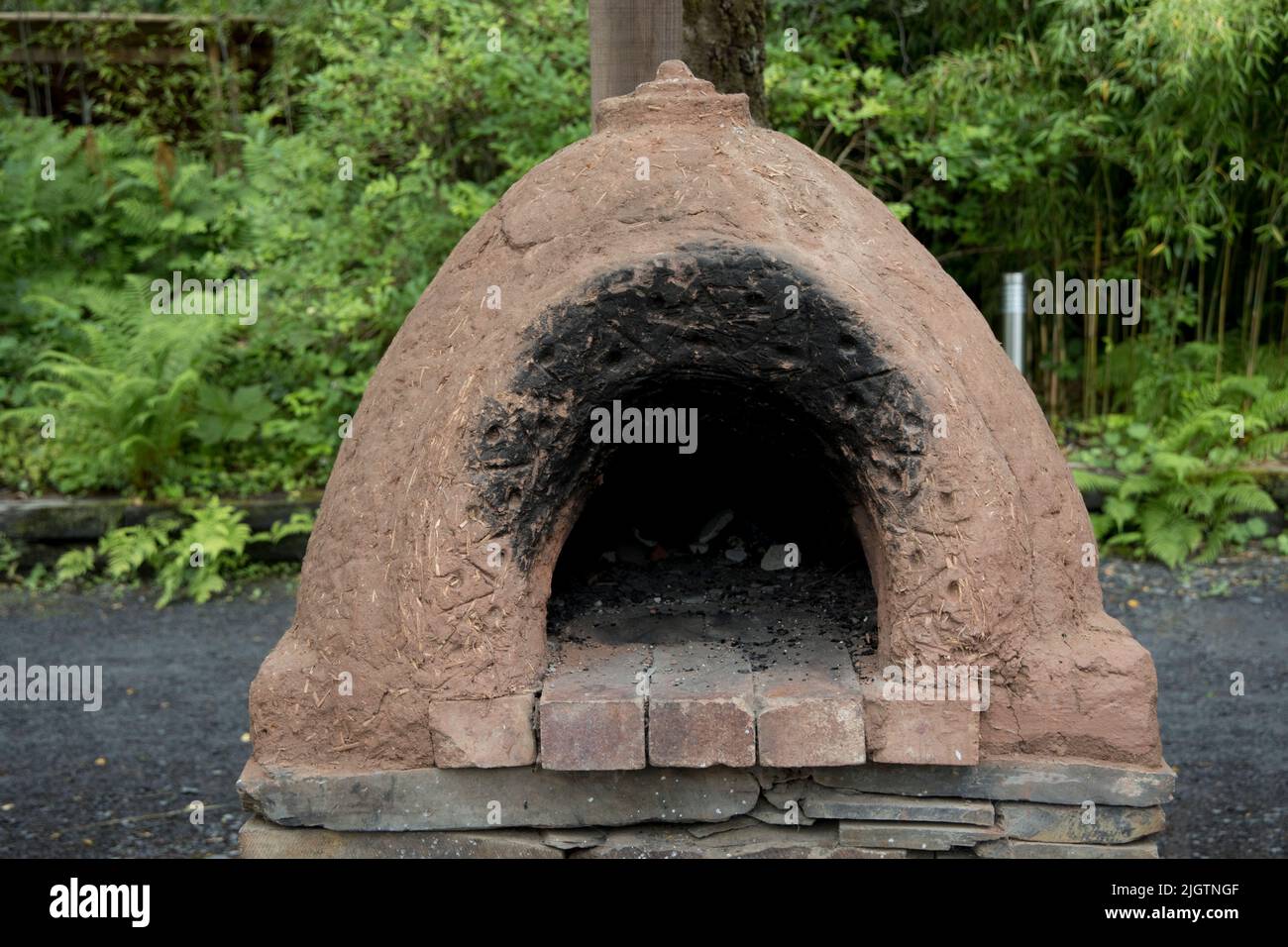 Home made Pizza oven Stock Photo