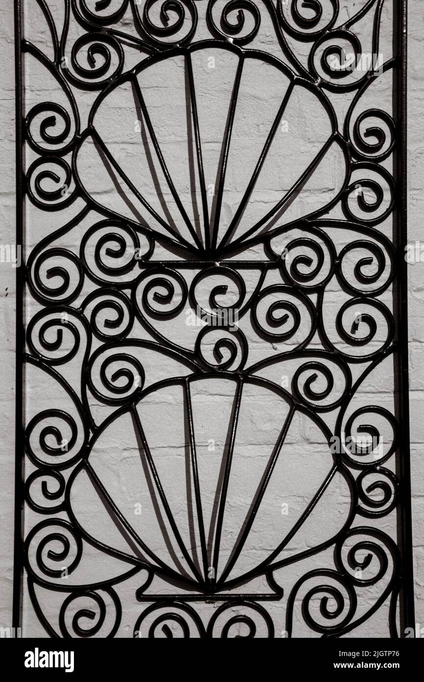 Decorative ironwork of the gate Stock Photo