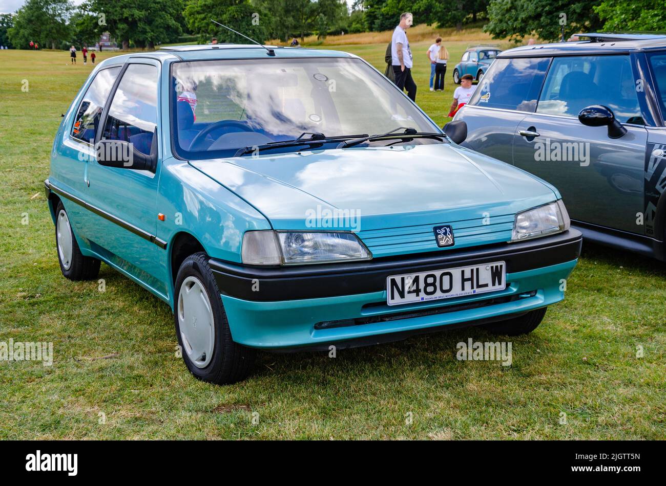 Front of a 1995 Peugeot 106 car at The Berkshire Motor Show in Reading, UK Stock Photo
