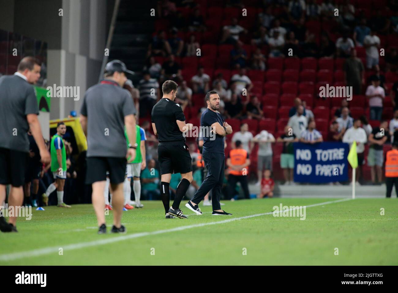 Klevi Qefalia of Kf Tirana during the first round of UEFA Champions League  2022-2023, football match between Kf Tirana and F91 Dudelange at Air Albani  Stock Photo - Alamy