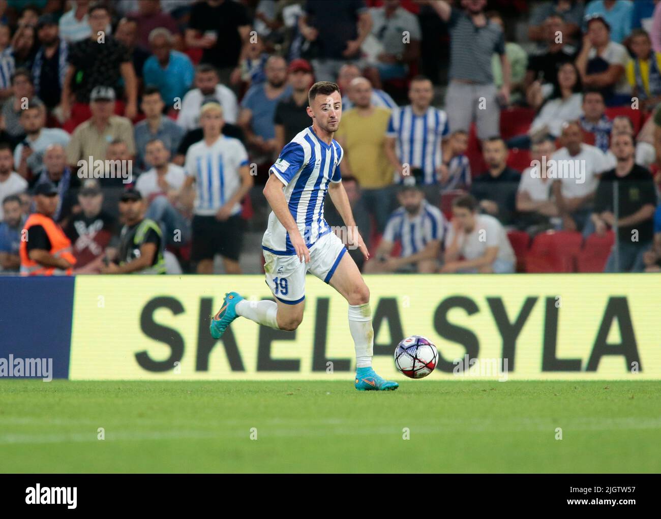 Klevi Qefalia of Kf Tirana during the first round of UEFA Champions League  2022-2023, football match between Kf Tirana and F91 Dudelange at Air Albani  Stock Photo - Alamy