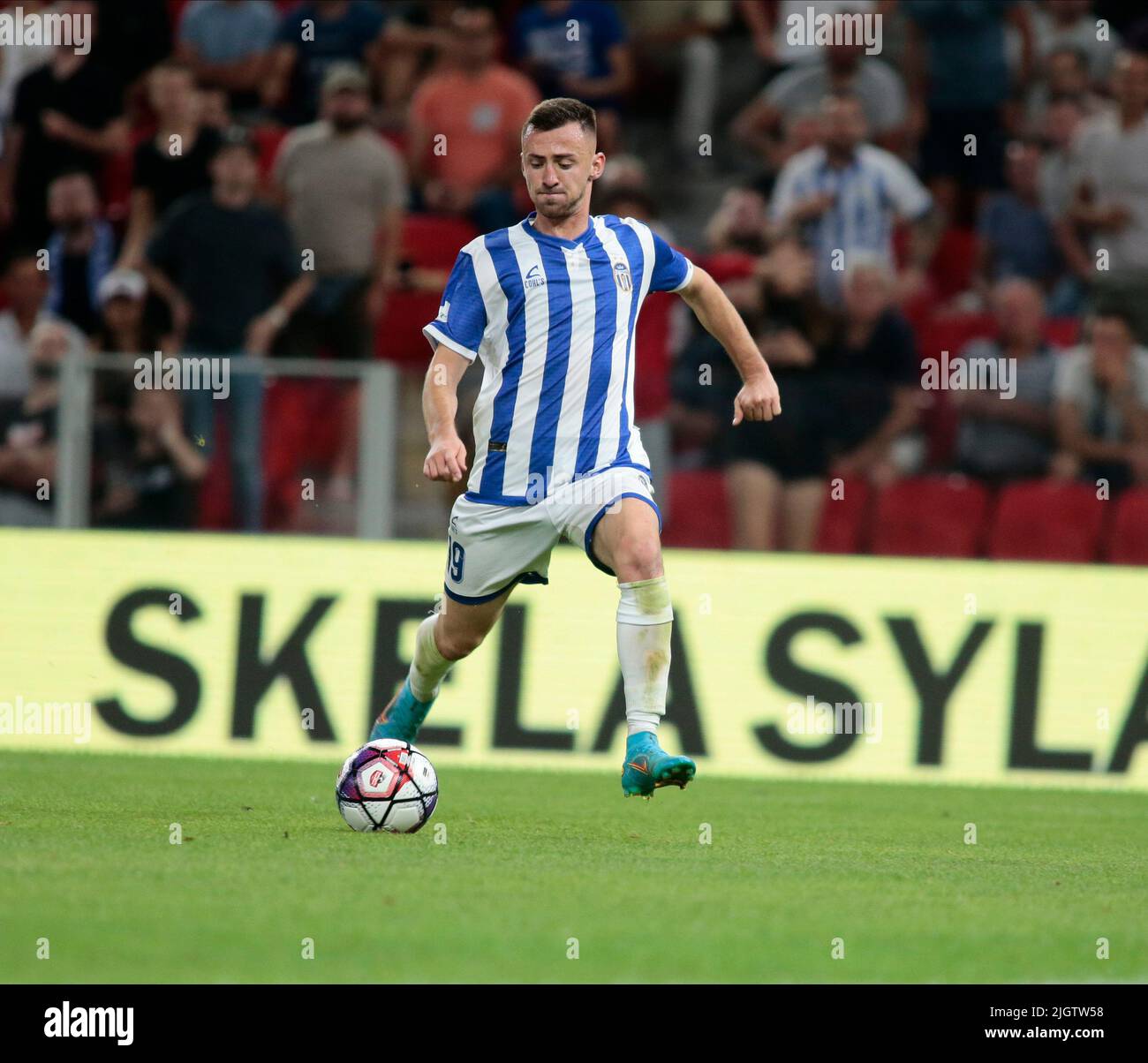 Klevi Qefalia of Kf Tirana during the first round of UEFA Champions League  2022-2023, football match between Kf Tirana and F91 Dudelange at Air Albani  Stock Photo - Alamy