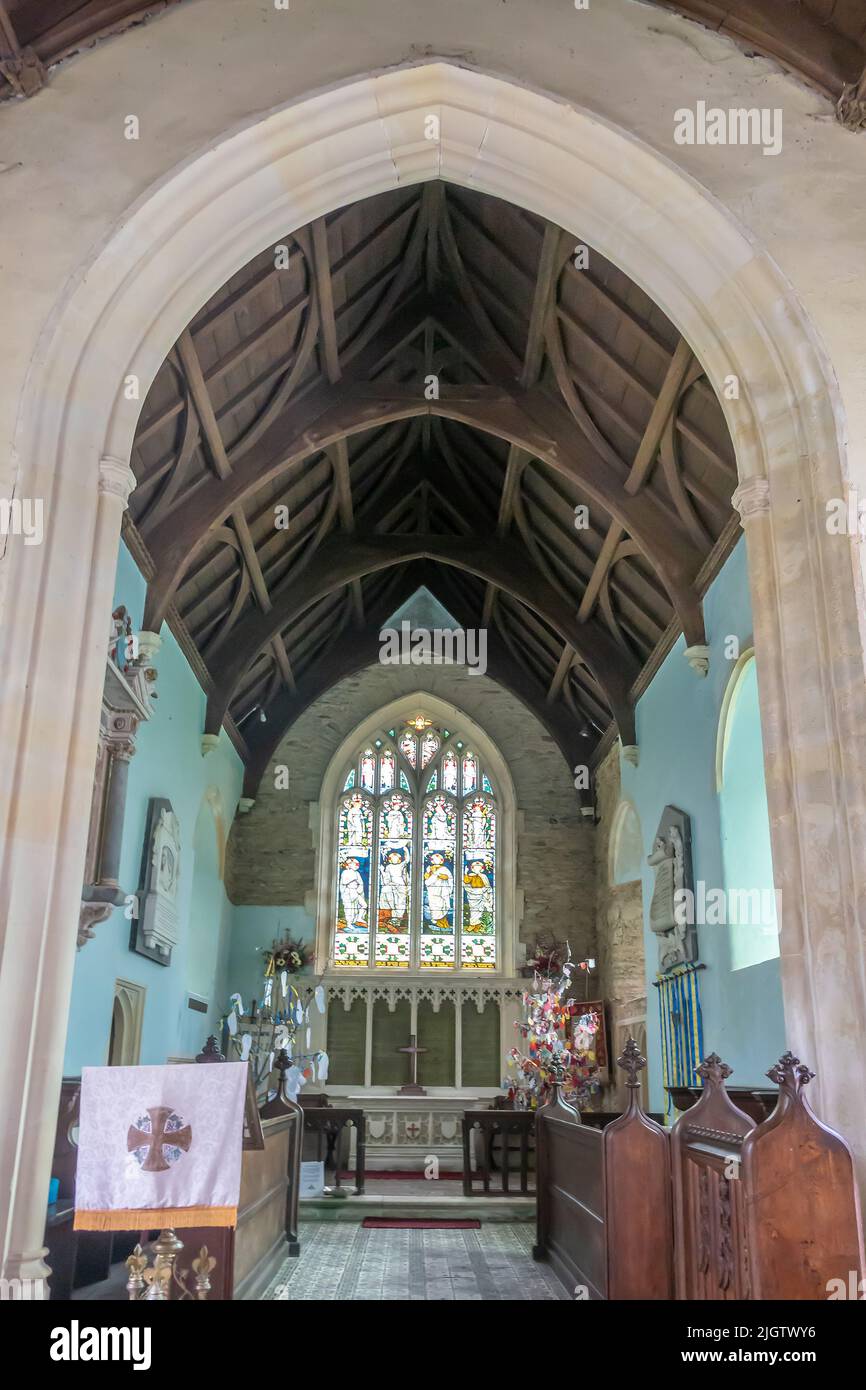 England, Devon, Arlington church, interior Stock Photo