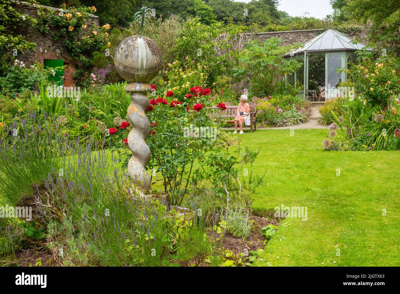 England, Devon, Hartland Abbey, Walled garden Stock Photo