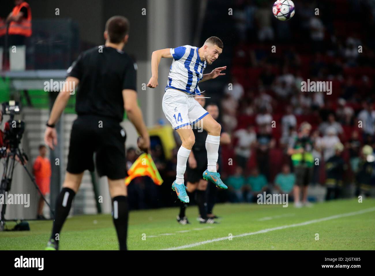 Marsel Ismajgjeci of Kf Tirana during the first round of UEFA Champions  League 2022-2023, football match between Kf Tirana and F91 Dudelange at Air  Al Stock Photo - Alamy