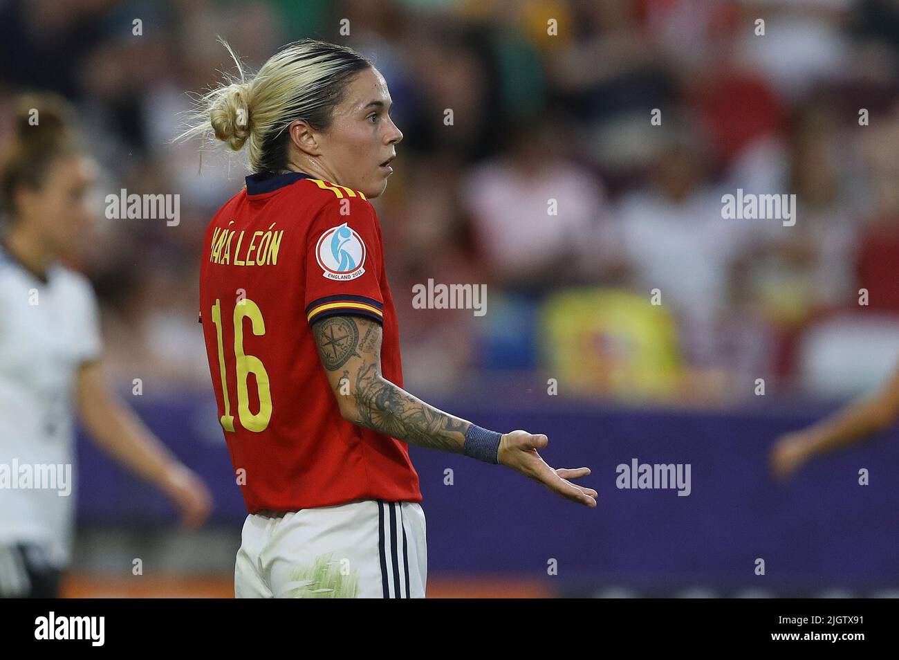London, England, 12th July 2022. Mapi Leon of Spain during the UEFA Women's European Championship 2022 match at Brentford Community Stadium, London. Picture credit should read: Paul Terry / Sportimage Stock Photo