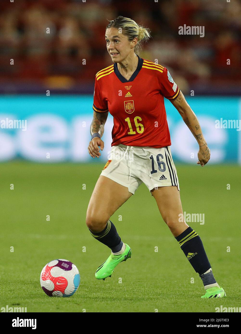 London, England, 12th July 2022. Mapi Leon of Spain during the UEFA Women's European Championship 2022 match at Brentford Community Stadium, London. Picture credit should read: Paul Terry / Sportimage Stock Photo