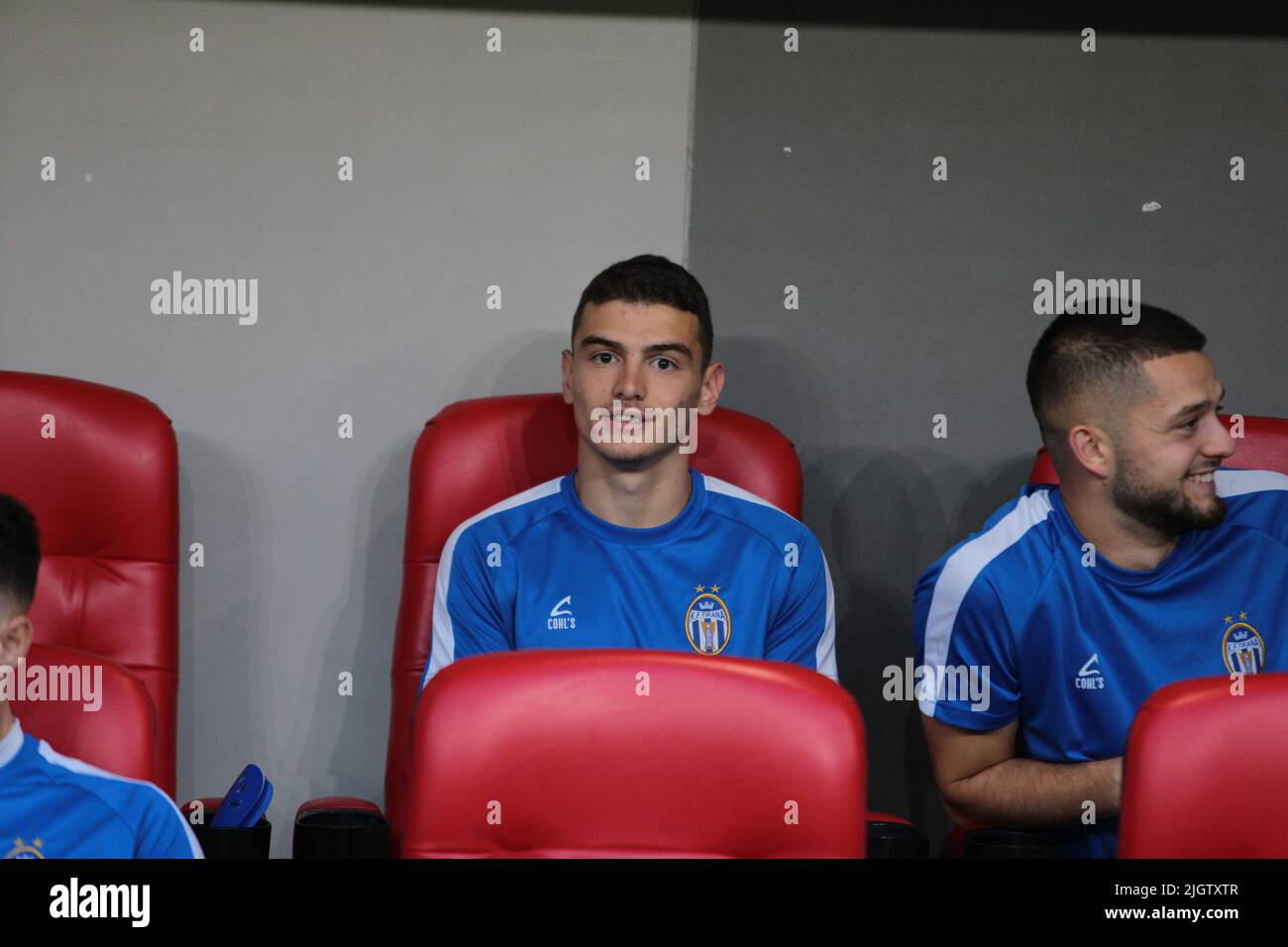 Visar Bekaj of Kf Tirana during the first round of UEFA Champions League  2022-2023, football match between Kf Tirana and F91 Dudelange at Air  Albania Stock Photo - Alamy