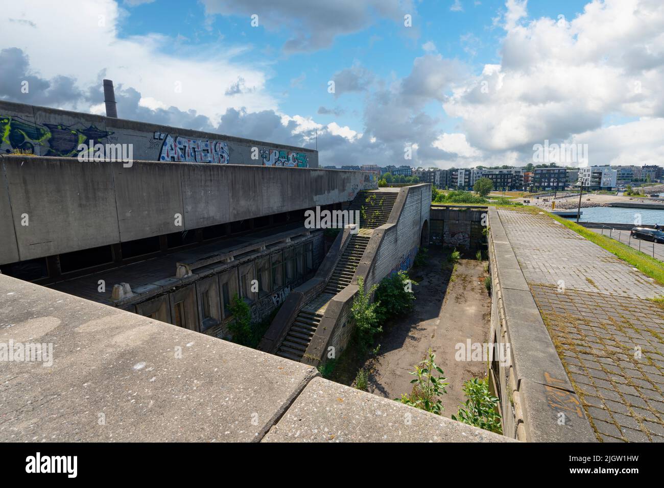 Tallinn, Estonia. July 2022.  View of Linnahall, a Soviet-era architectural structure built for the XXII Moscow Olympics which at the time was called Stock Photo