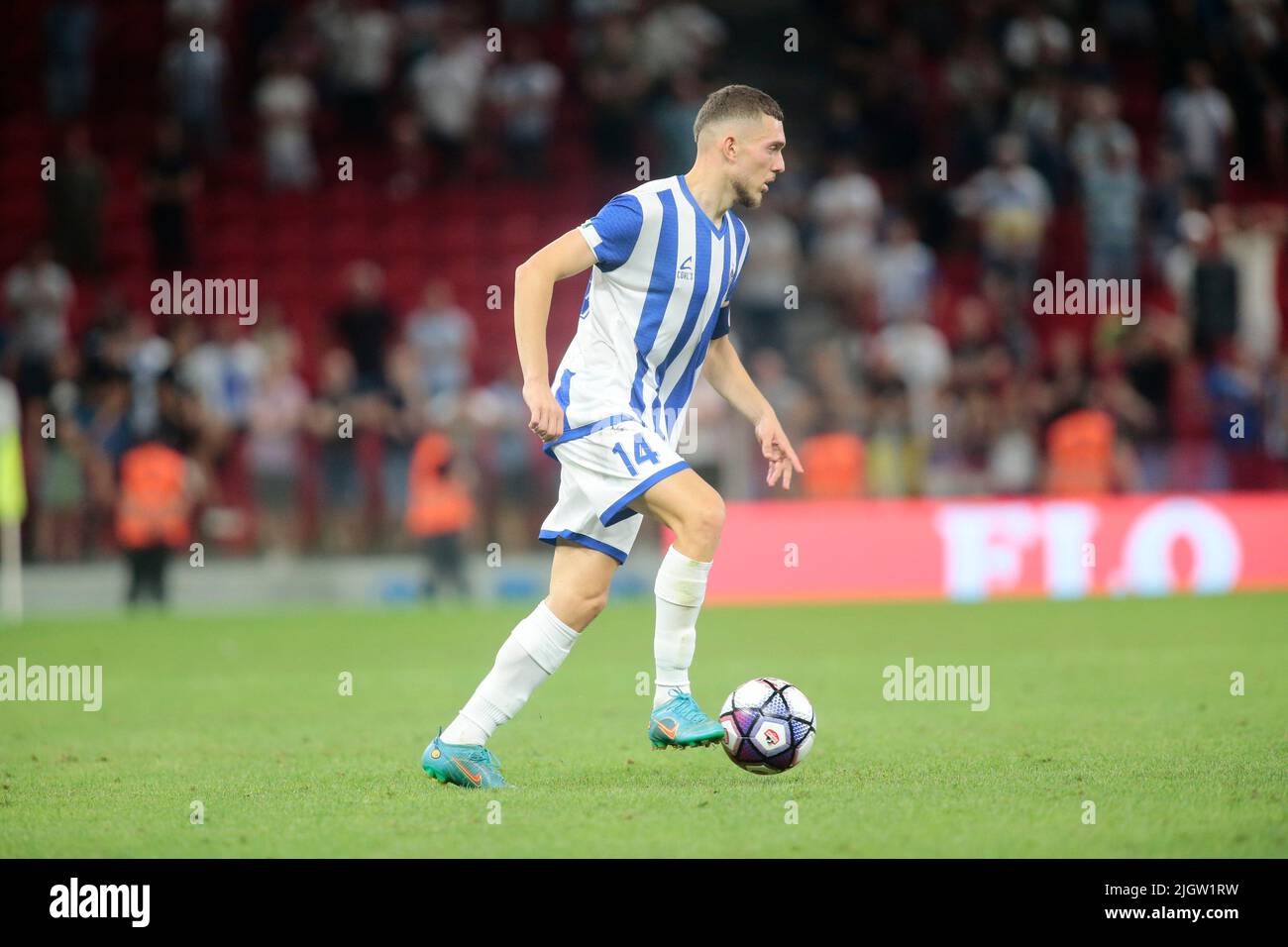 Devid of Kf Tirana, Mehdi Kirch of F91 Dudelange and Redon Xhixha of Kf  Tirana during the first round of UEFA Champions League 2022-2023, football  mat Stock Photo - Alamy