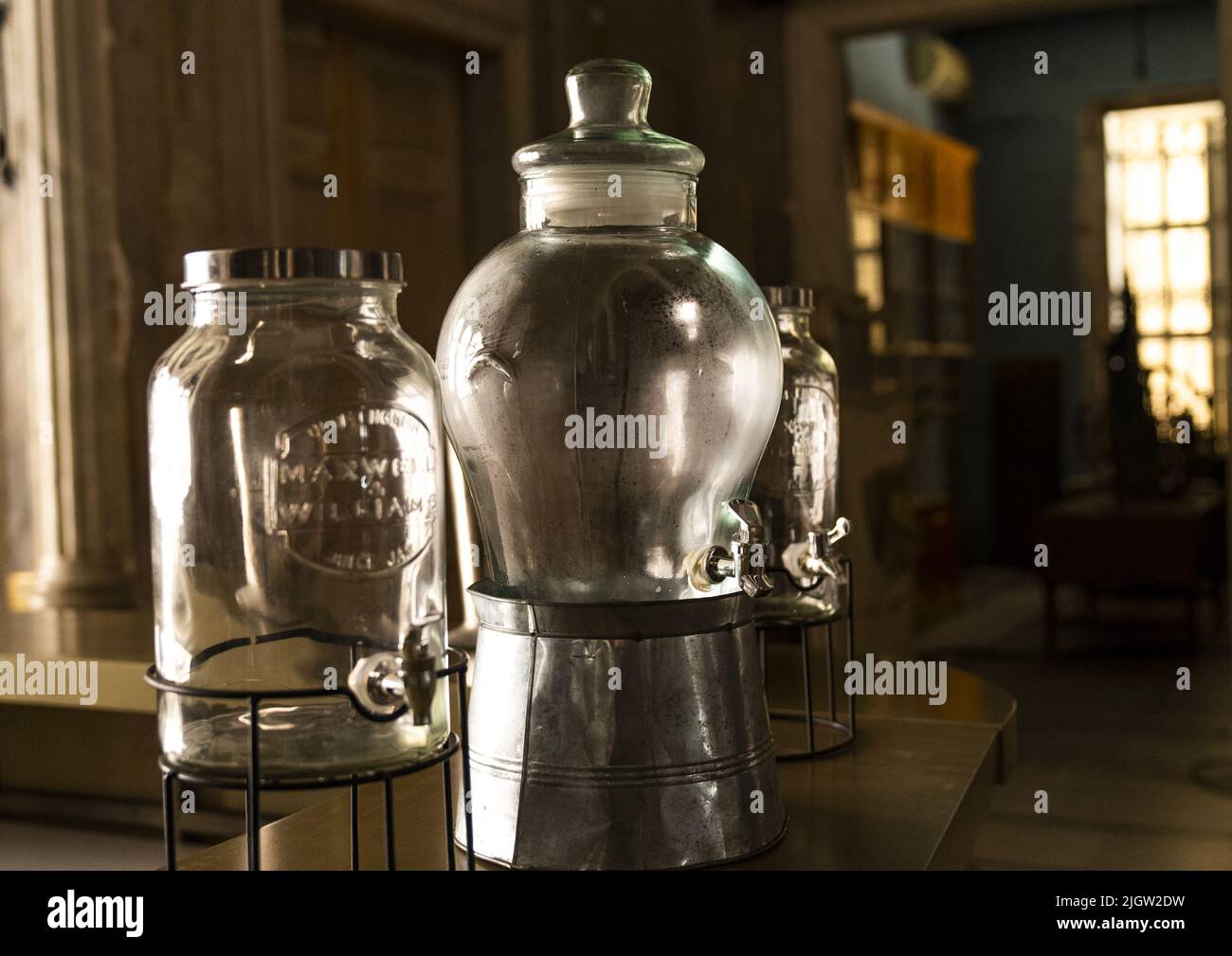 Glass bottle for water in Sursock Palace, Beirut Governorate, Beirut
