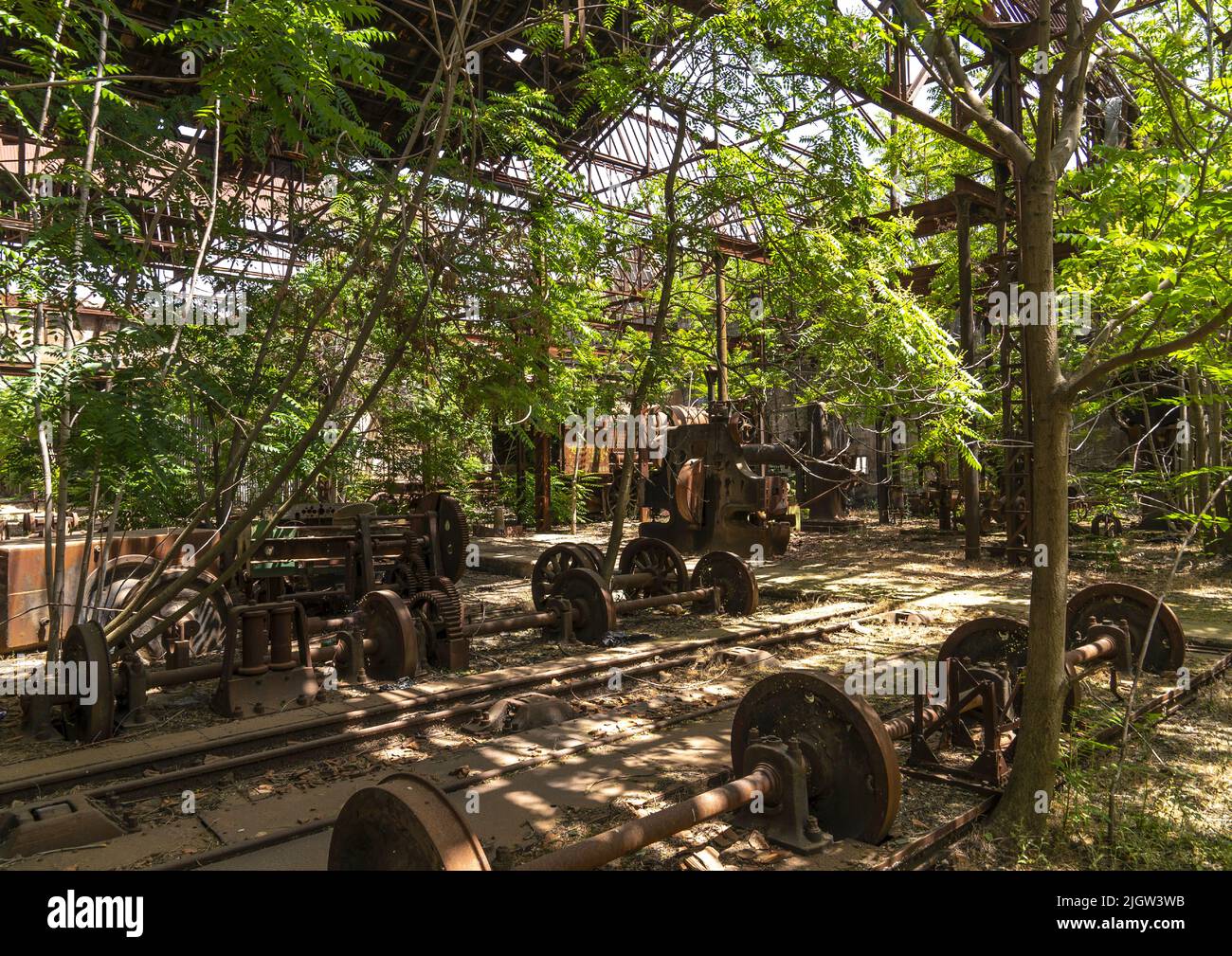 Former Beirut–Damascus railway workshop, Beqaa Governorate, Rayak, Lebanon Stock Photo