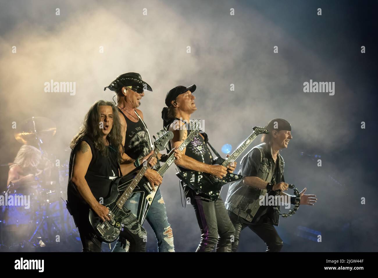 Athens, Greece 6 July 2022. Scorpions rock band performing live on stage in  Greece. Close up view Stock Photo - Alamy