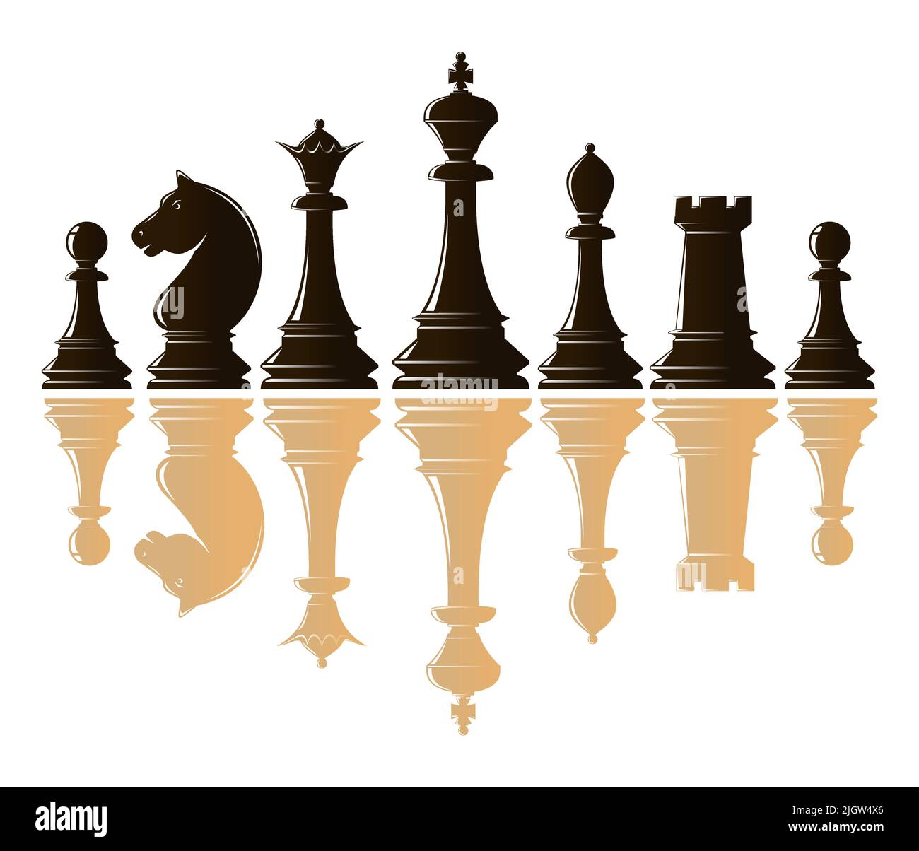 Chess pieces vector Cut Out Stock Images & Pictures - Alamy
