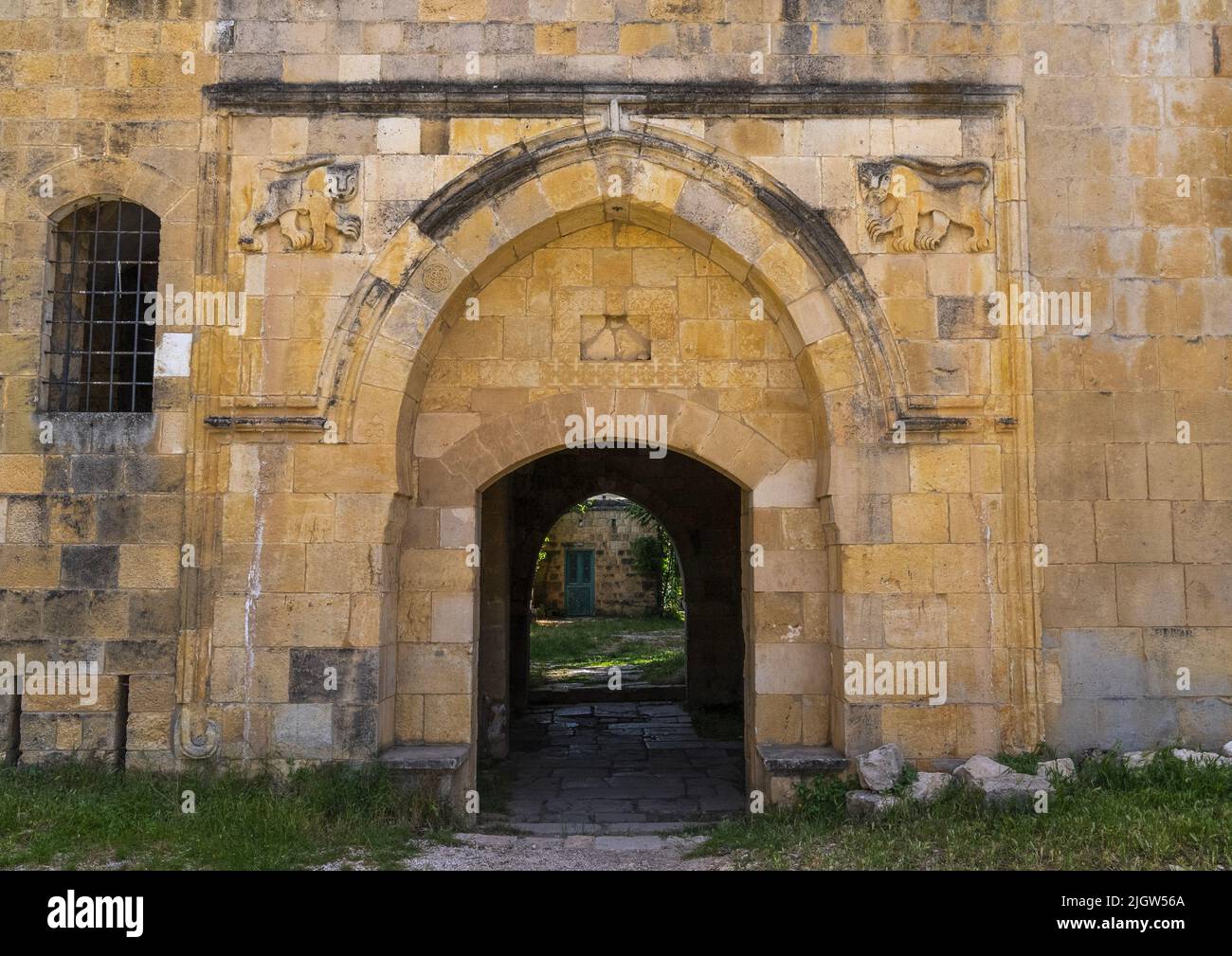 Ali Pacha Joumblatt abandonned palace, Mount Lebanon Governorate, Baadarane, Lebanon Stock Photo