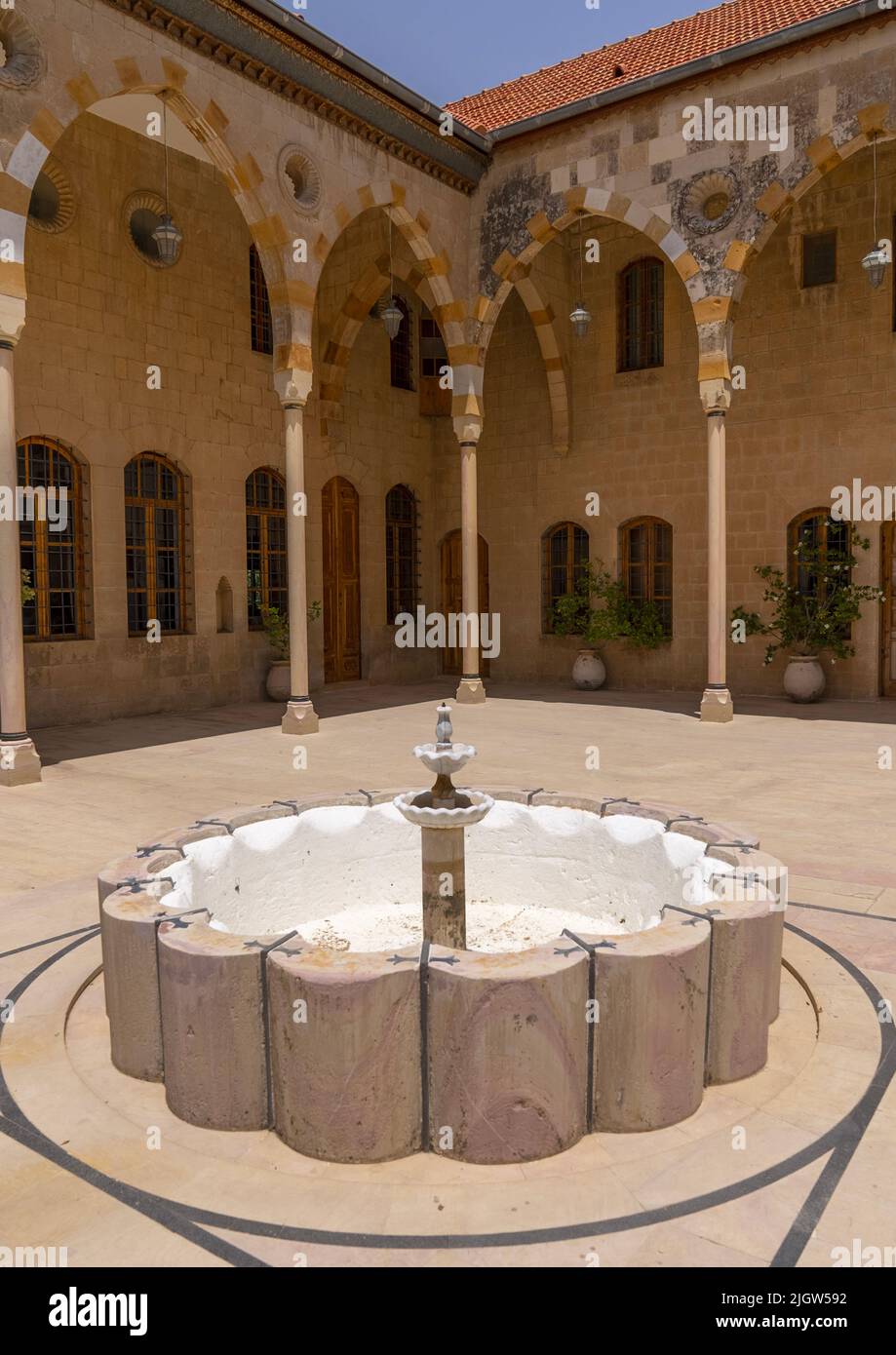 Druze leader Walid Jumblatt Palace, Mount Lebanon Governorate, Moukhtara, Lebanon Stock Photo