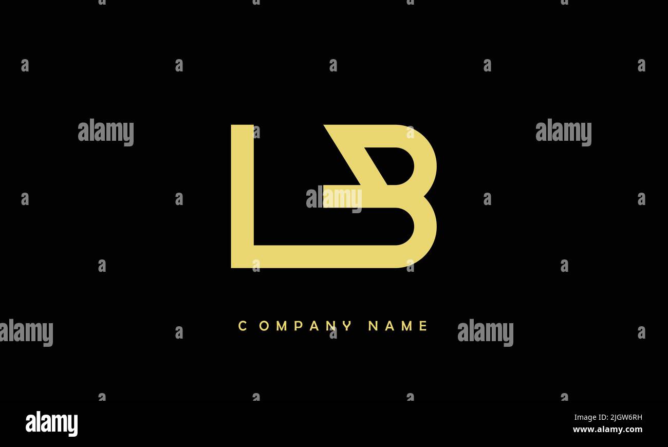 LB, BL Alphabets Letters Logo Monogram Stock Vector
