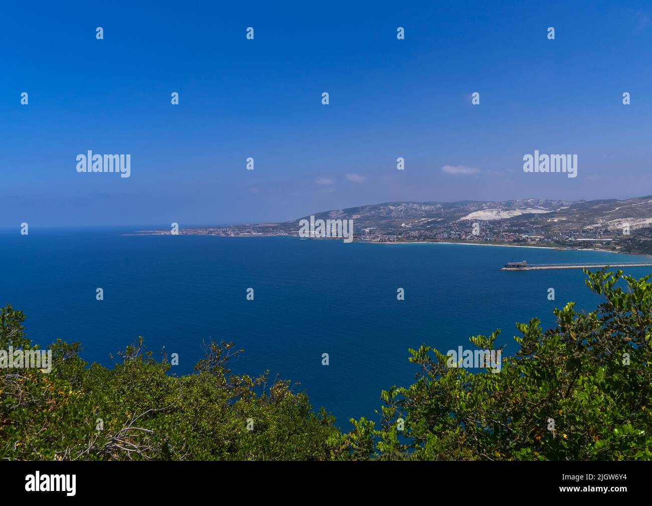 View on the coast, North Governorate, Hamat, Lebanon Stock Photo