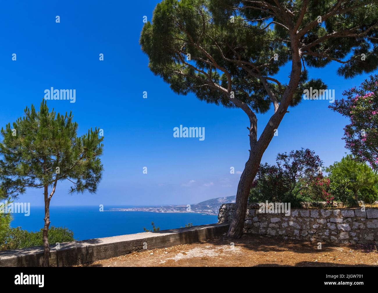 Our Lady of Nourieh Monastery garden, North Governorate, Hamat, Lebanon Stock Photo