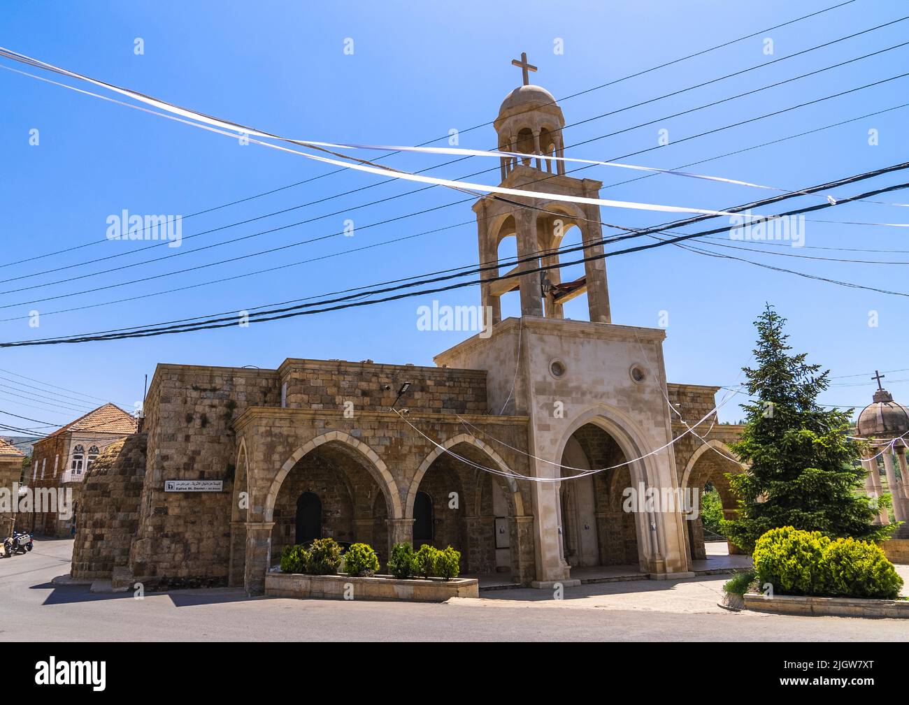 Saint Daniel Church, North Governorate of Lebanon, Hadath El Jebbeh, Lebanon Stock Photo