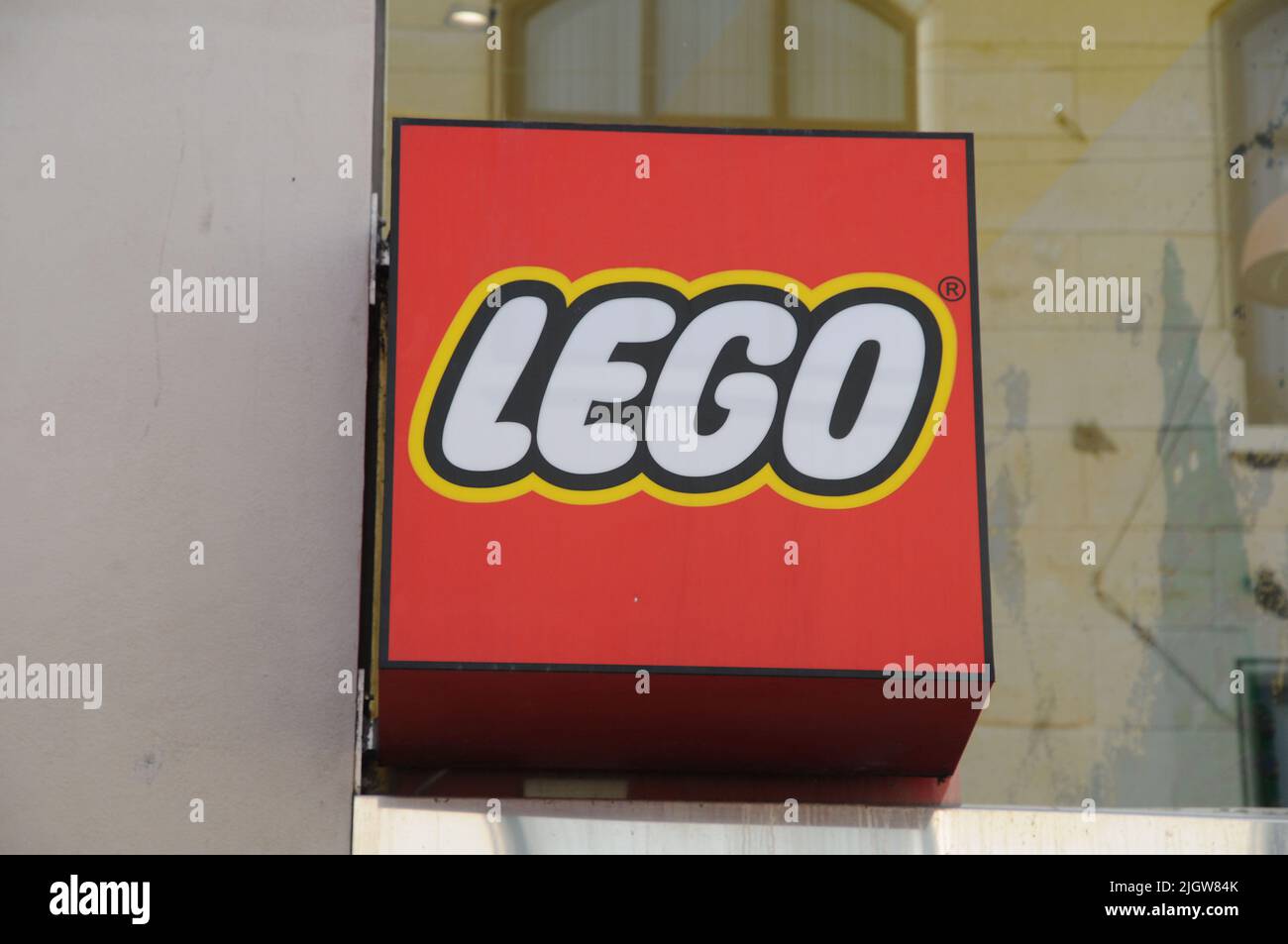 Copenhagen /Denmark/13 July 2022/Lego toys shoppers waiting at Lego