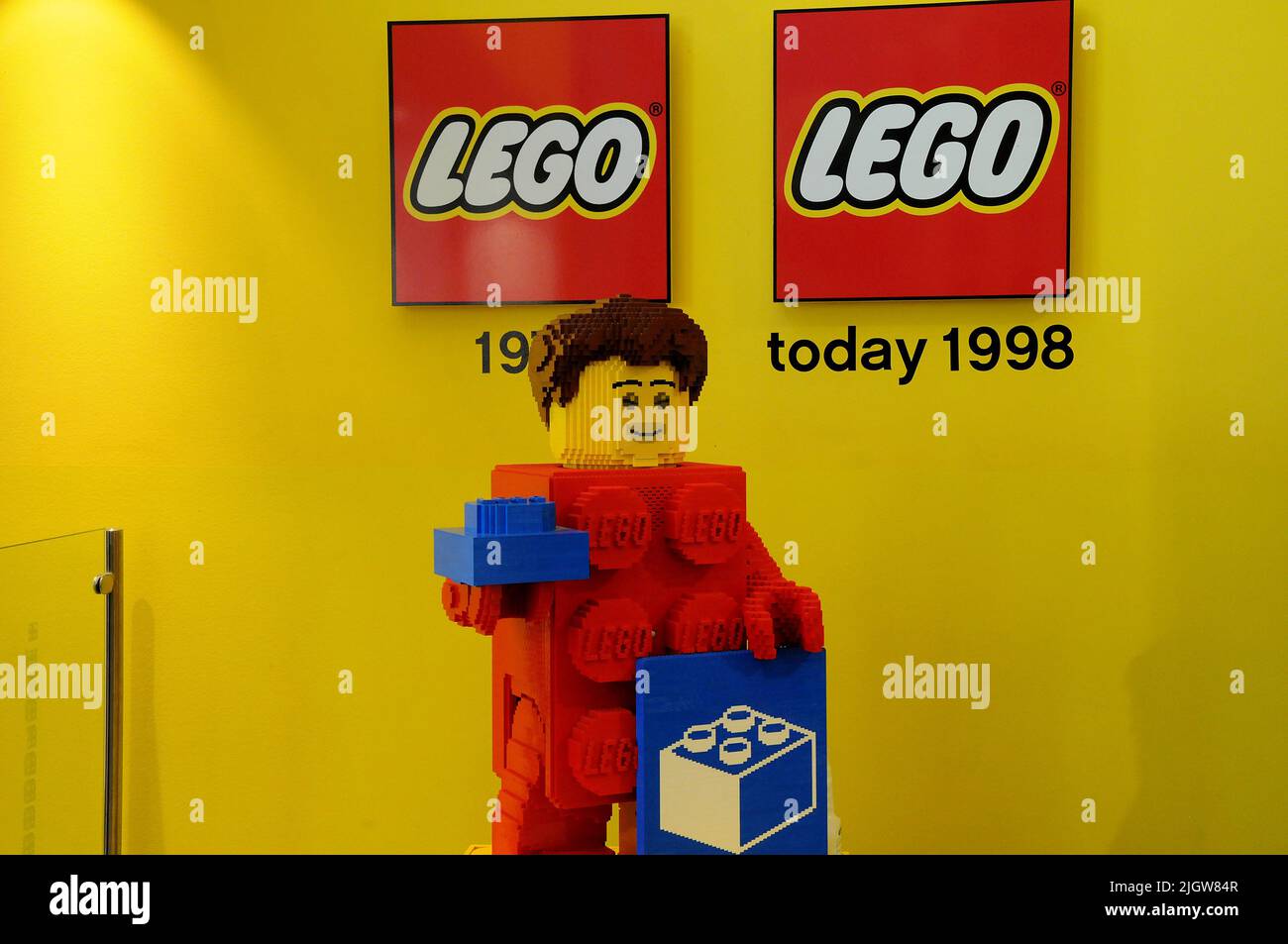 Copenhagen /Denmark/13 July 2022/Lego toys shoppers waiting at Lego