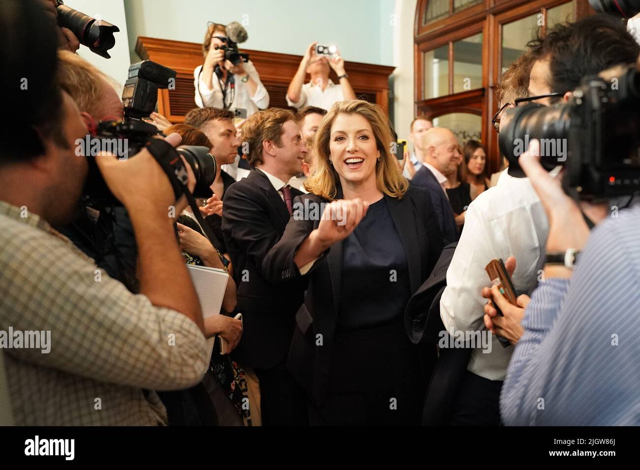 Penny Mordaunt at the launch of her campaign to be Conservative Party leader and Prime Minister, at the Cinnamon Club, in Westminster, London. Picture date: Wednesday July 13, 2022. Stock Photo