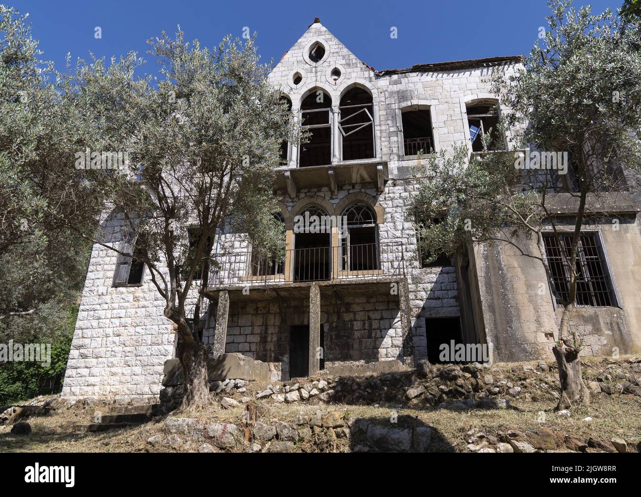 Old abandonned lebanese house, Mount Lebanon Governorate, Beit Chabab ...