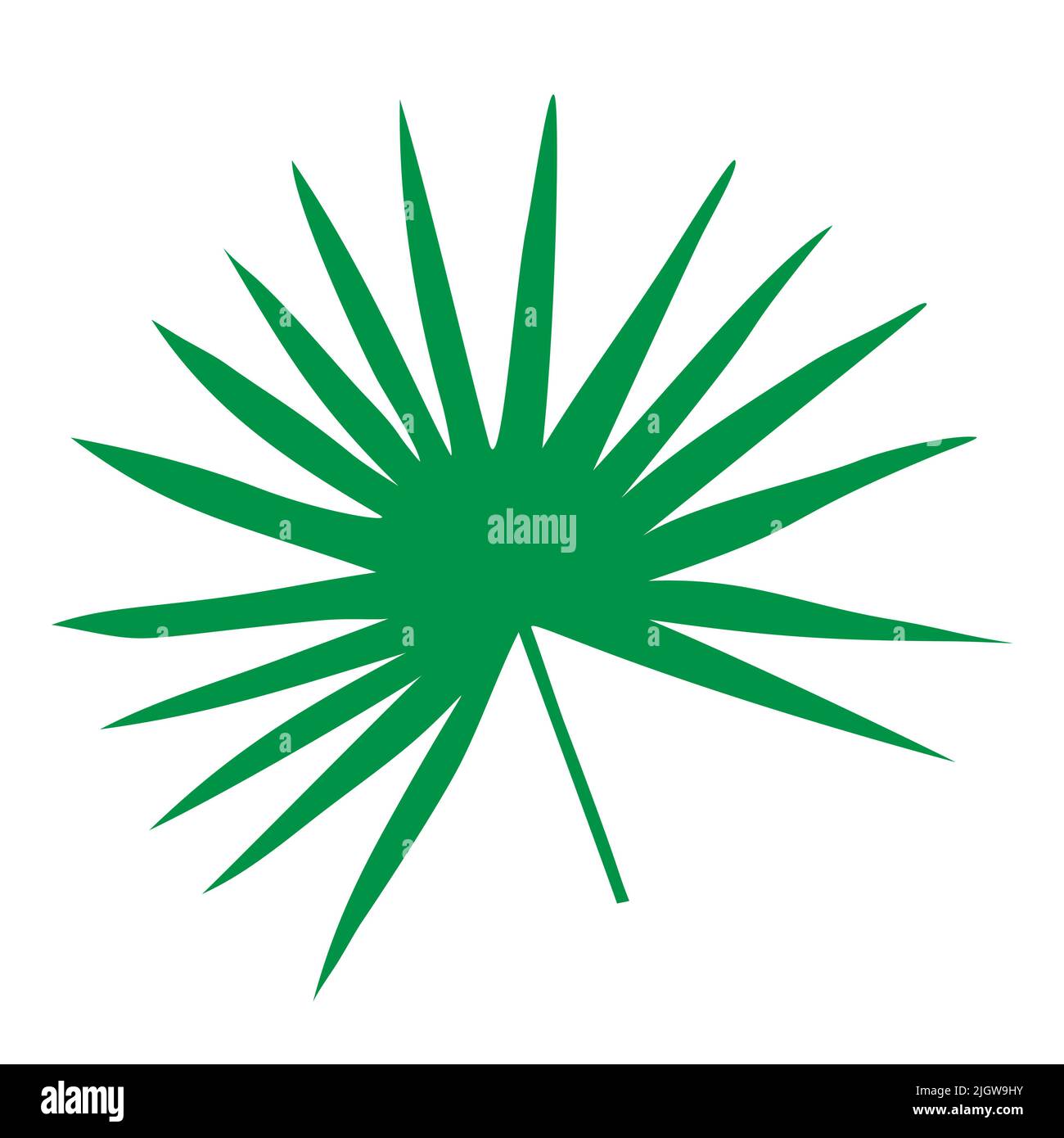 Tropical leaf vector illustration on white background Stock Vector ...