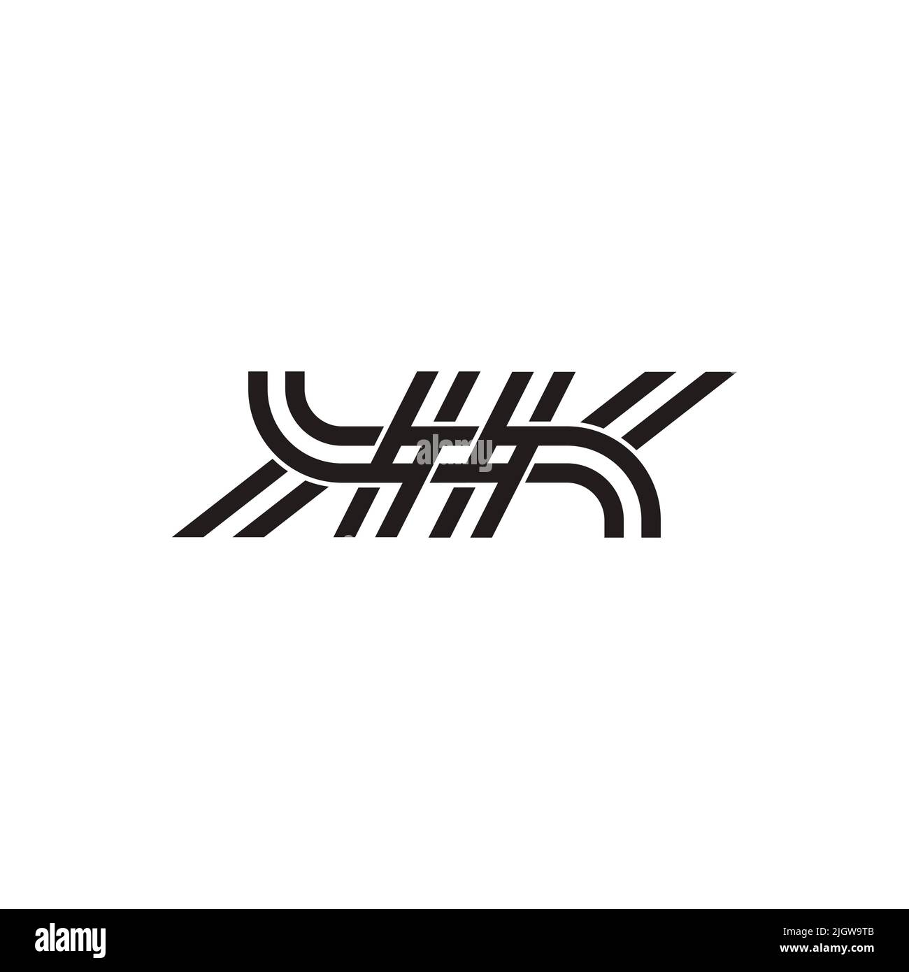 letter hk tags design geometric design logo vector Stock Vector