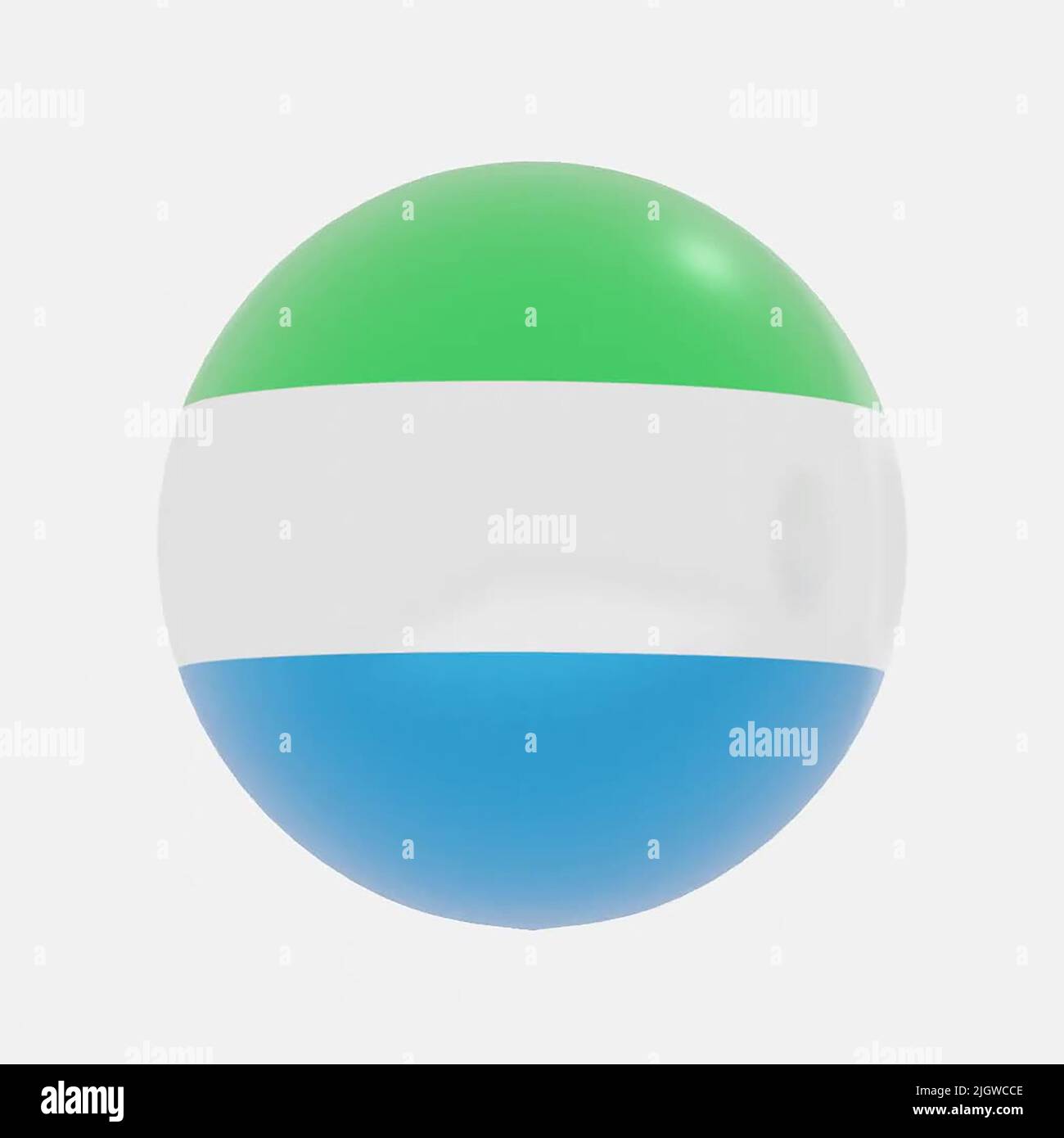 3d render of globe in Sierra Leone flag for icon or symbol Stock Photo ...