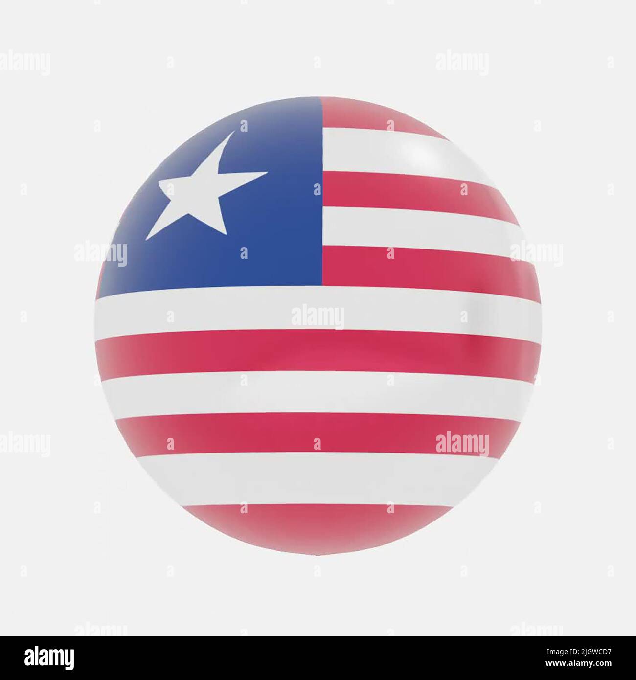 3d render of globe in Liberia flag for icon or symbol Stock Photo - Alamy