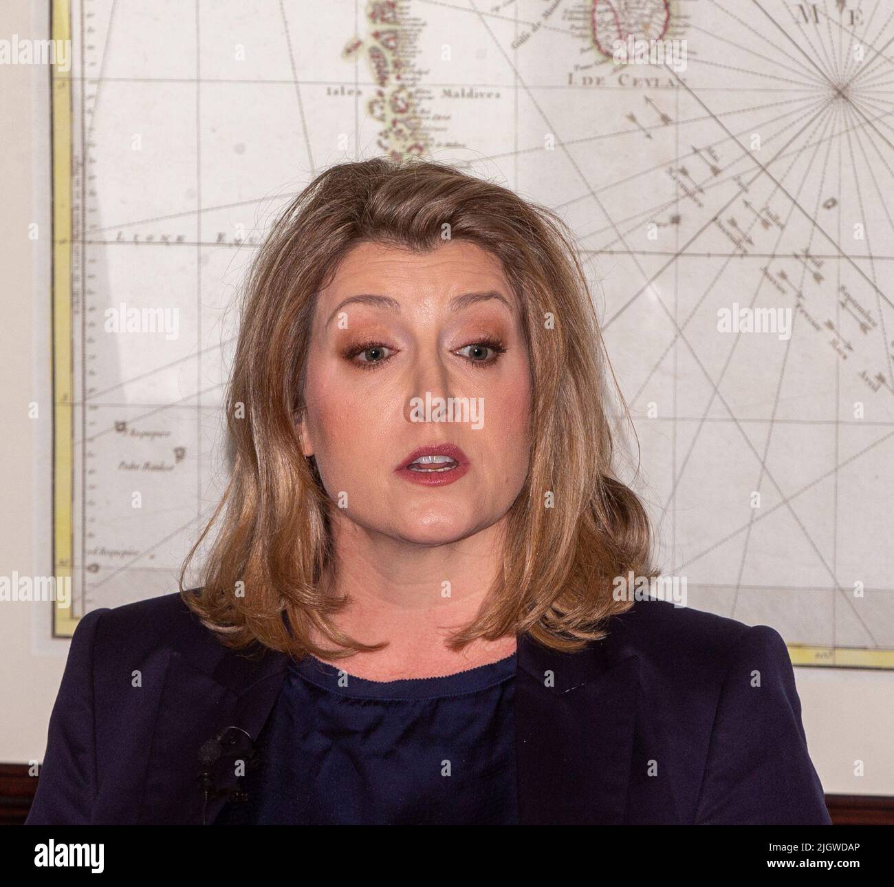 London, England, UK. 13th July, 2022. Conservative Party leadership candidate PENNY MORDAUNT is seen speaking at her campaign launch event in Westminster. (Credit Image: © Tayfun Salci/ZUMA Press Wire) Credit: ZUMA Press, Inc./Alamy Live News Stock Photo