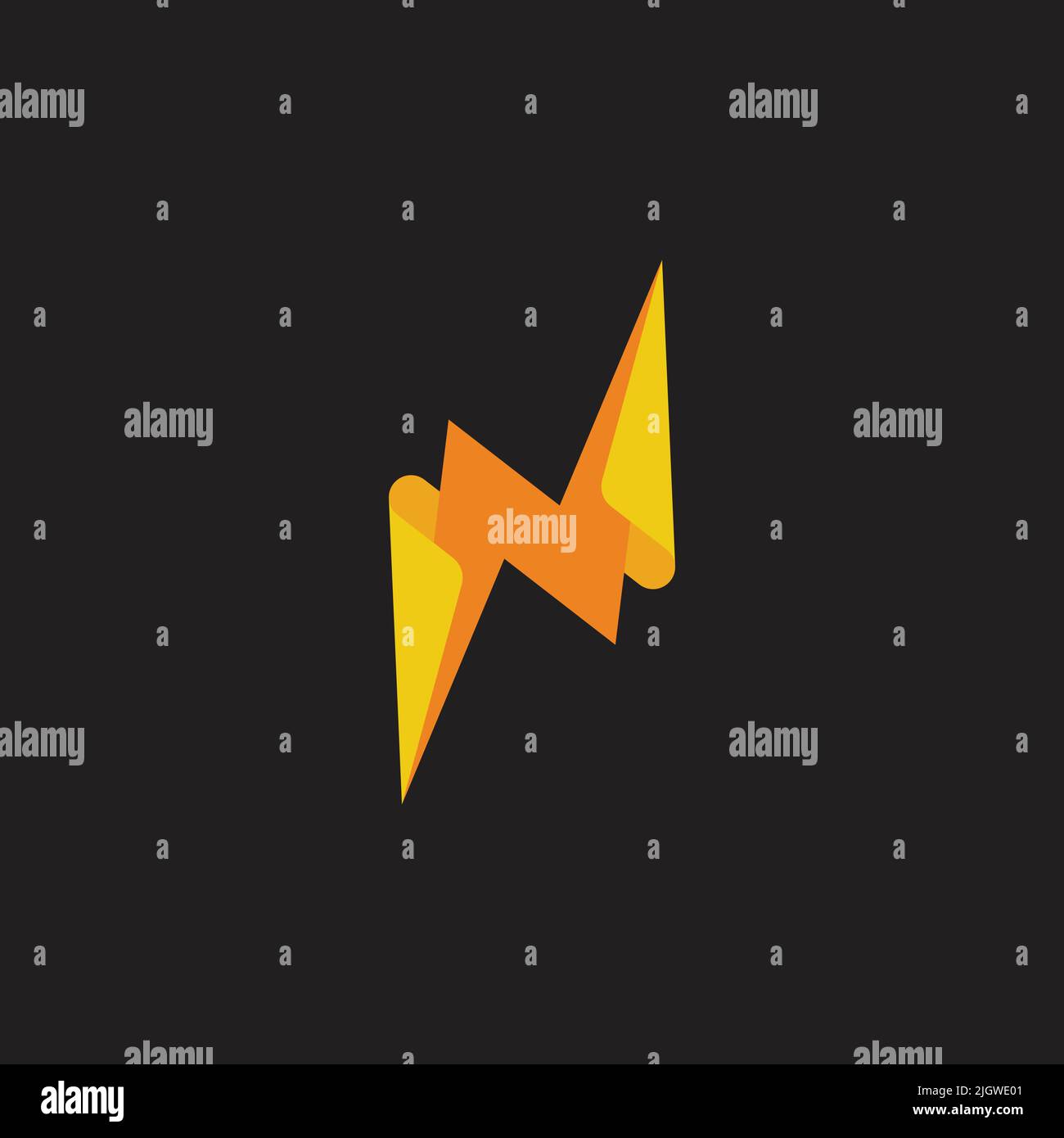 letter n thunder bolt paper design decoration vector Stock Vector