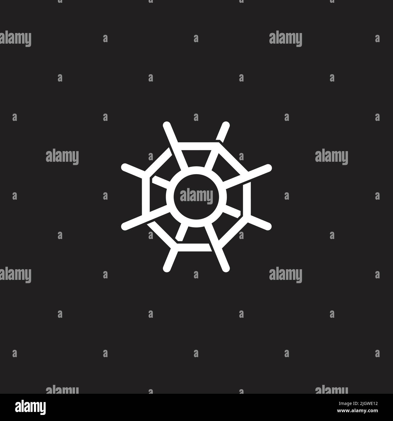 spider web circle swirl overlap simple logo vector Stock Vector