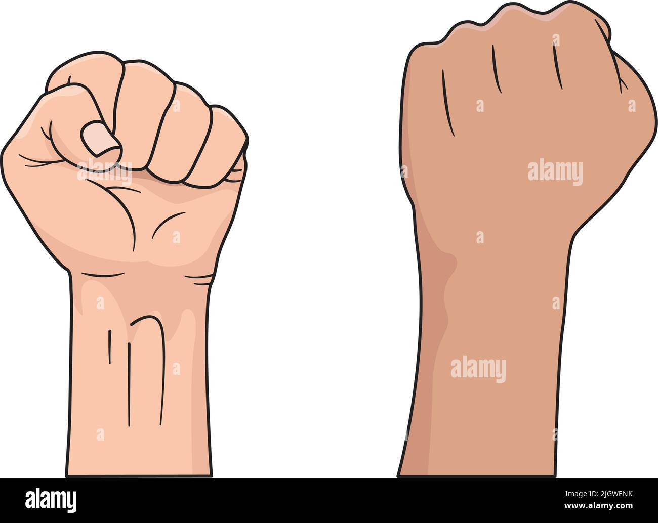 Hand drawn clenched support fist vector illustration Stock Vector Image &  Art - Alamy