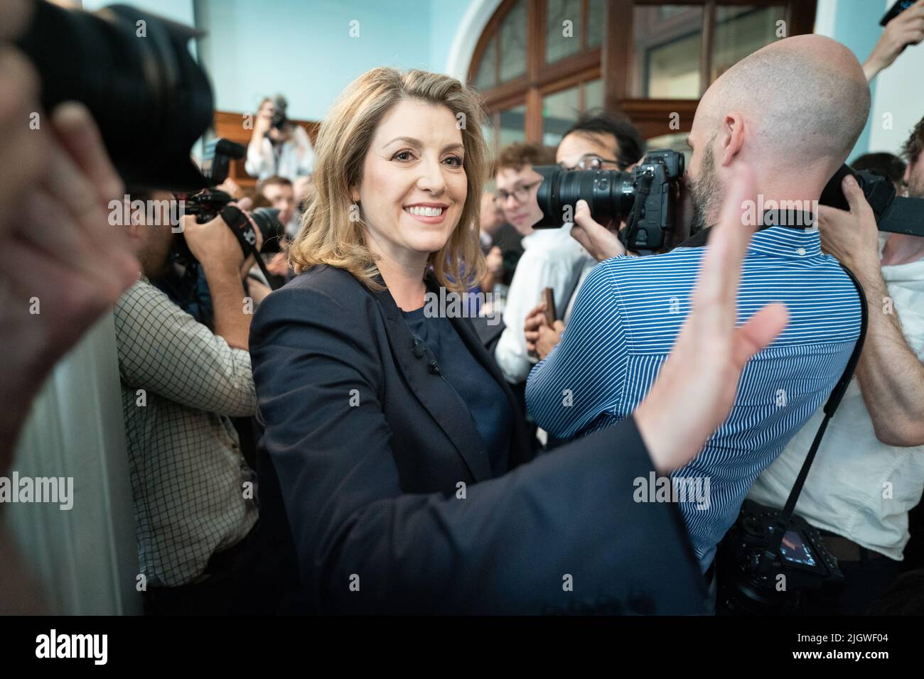 Penny Mordaunt at the launch of her campaign to be Conservative Party leader and Prime Minister, at the Cinnamon Club, in Westminster, London. Picture date: Wednesday July 13, 2022. Stock Photo
