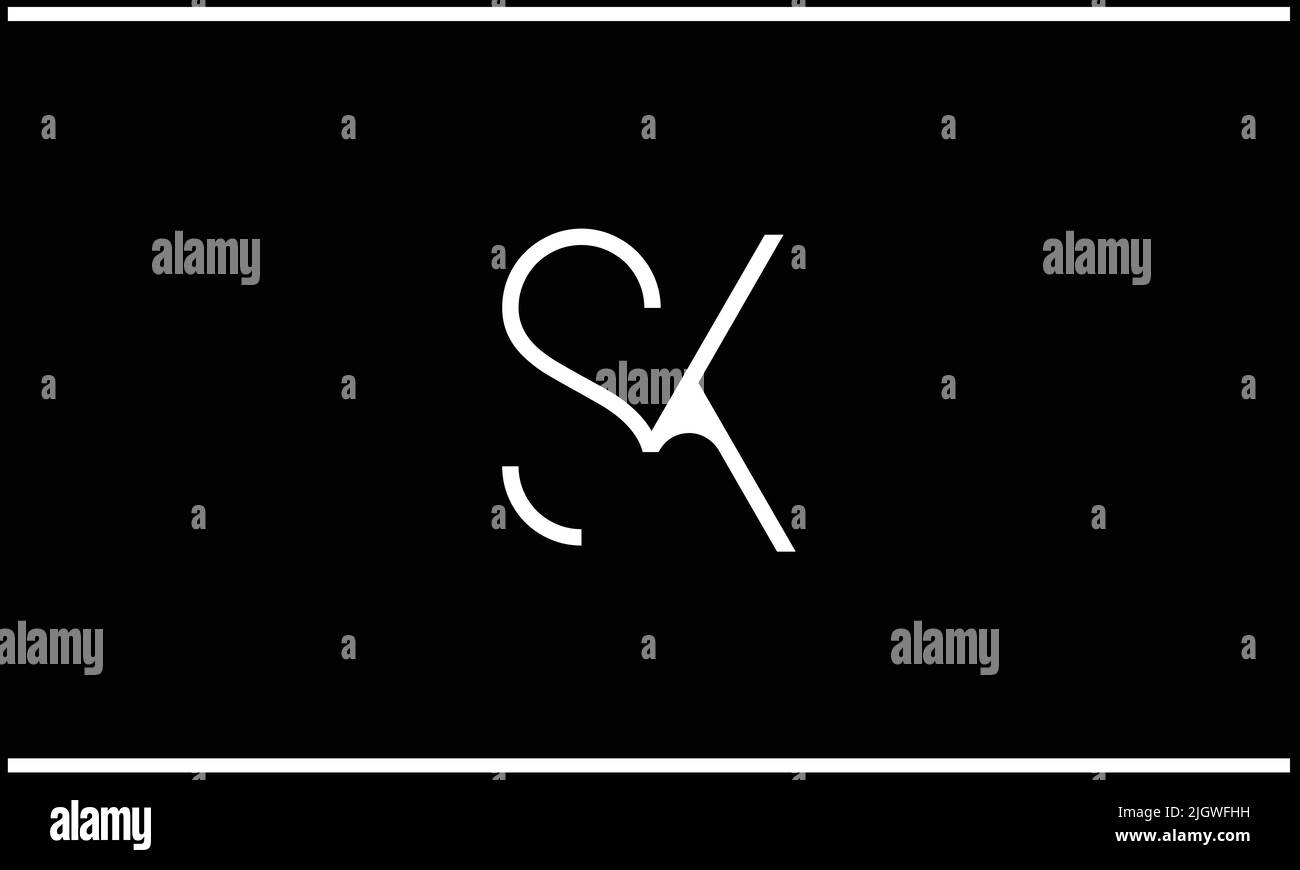 SK, KS Abstract Letters Logo Monogram Stock Vector Image & Art - Alamy