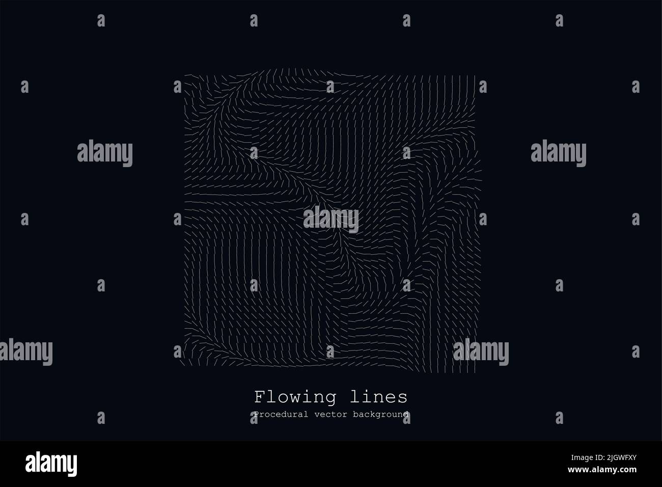 Abstract Line Matrix Pattern. Noise Flow Dynamic. Stock Vector