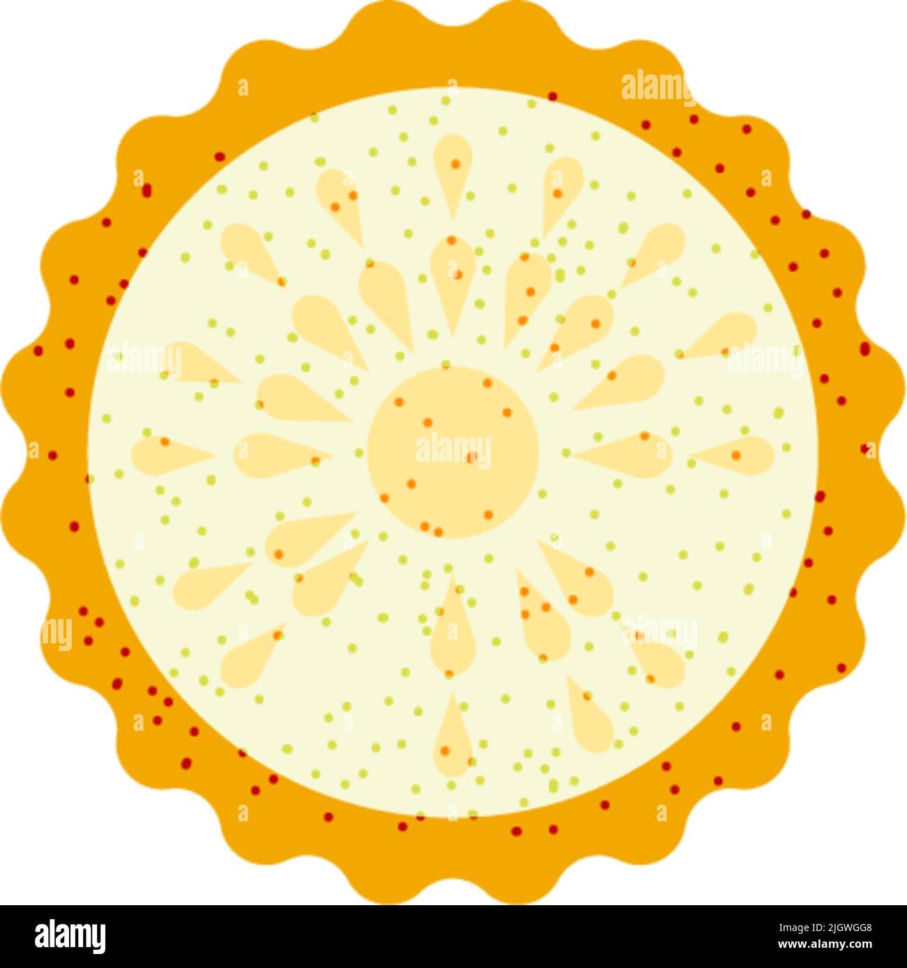 Pineapple ripe exotic fruit cut in half vector Stock Vector