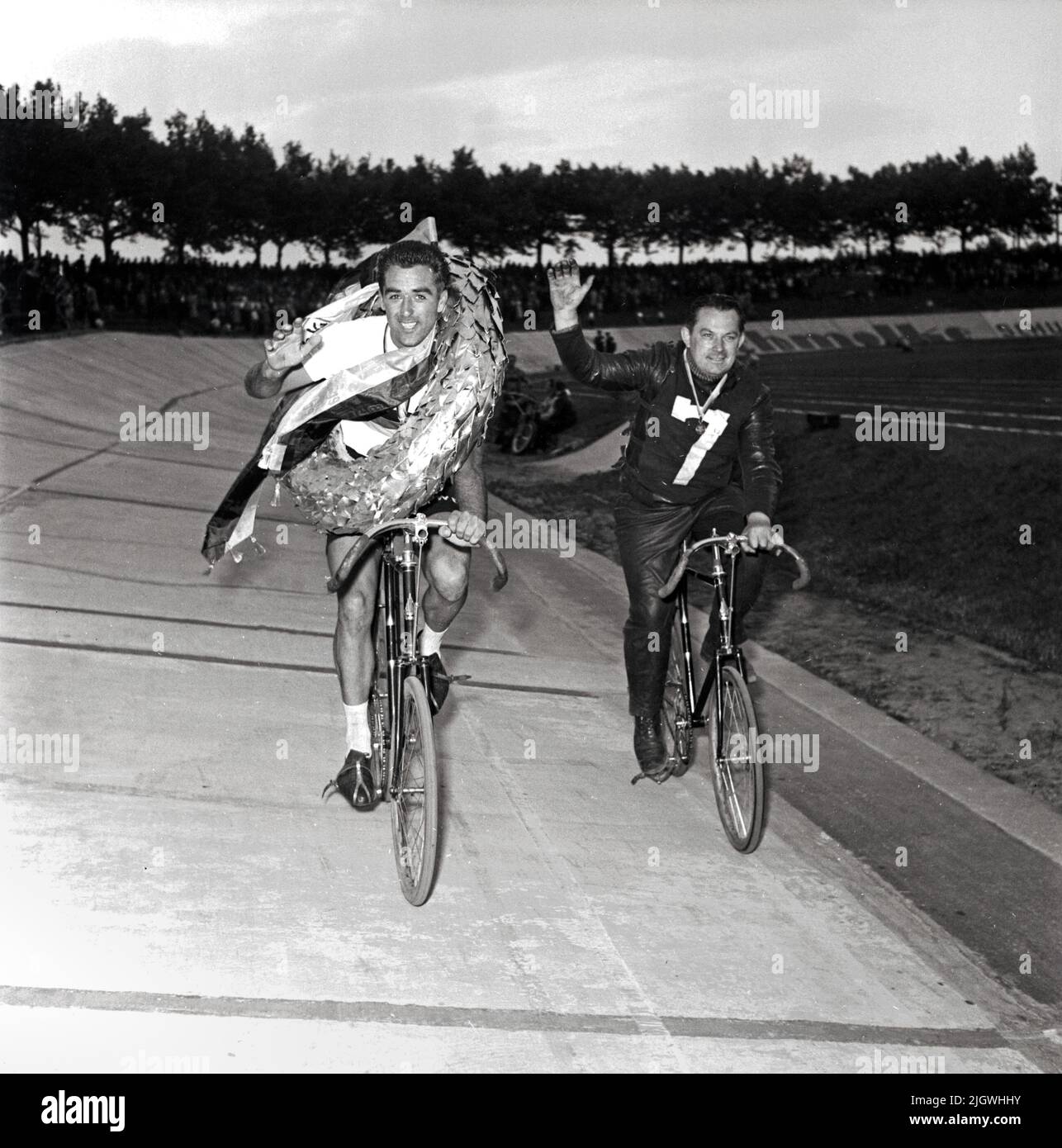 Valentin Petry Deutscher Stehermeister 1955 OriginalBildunterschrift