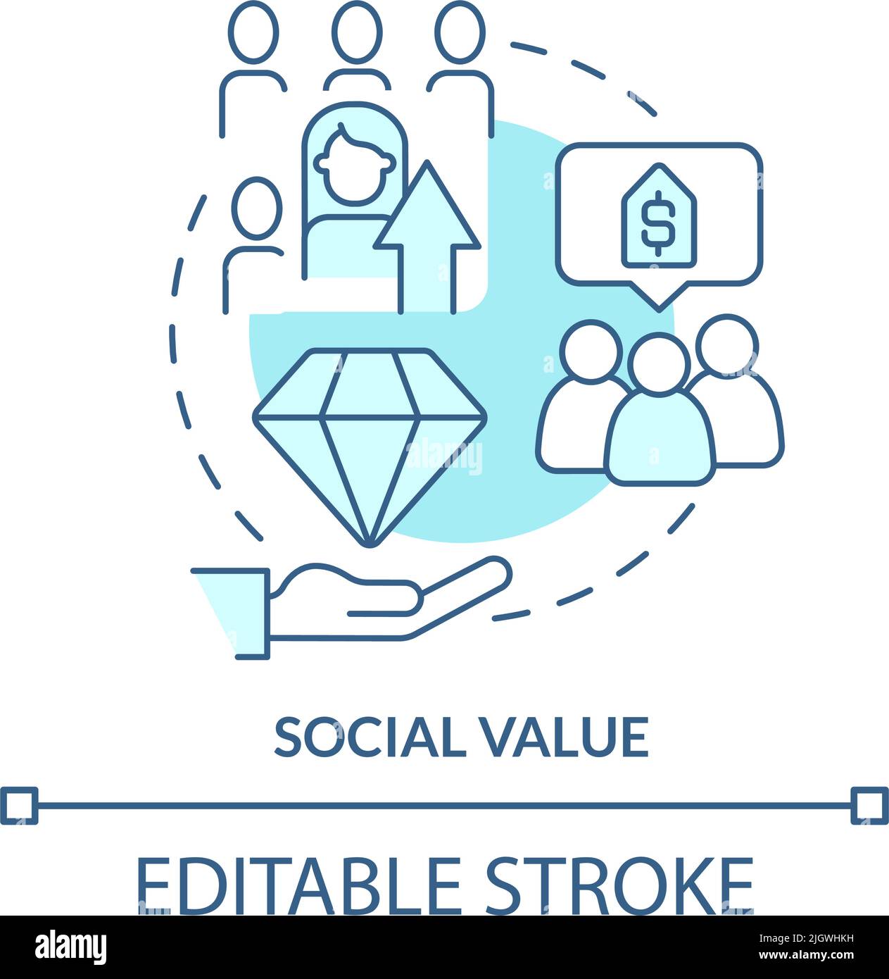 Social value turquoise concept icon Stock Vector Image & Art - Alamy