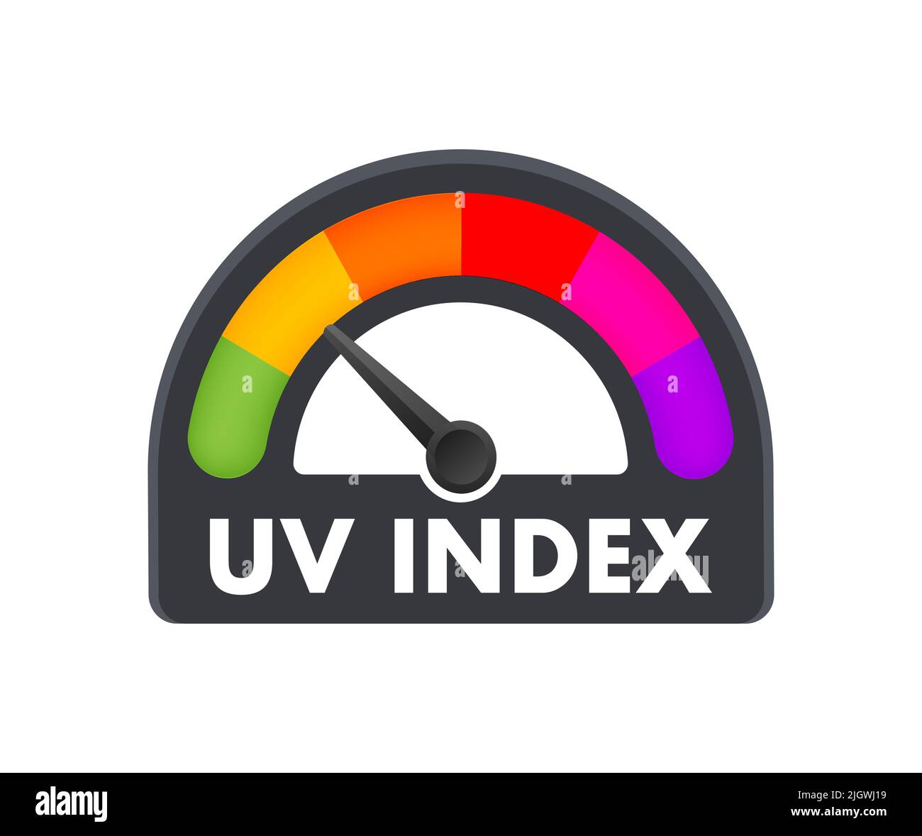 UV index level sun. numbers solar protection. Vector illustration Stock