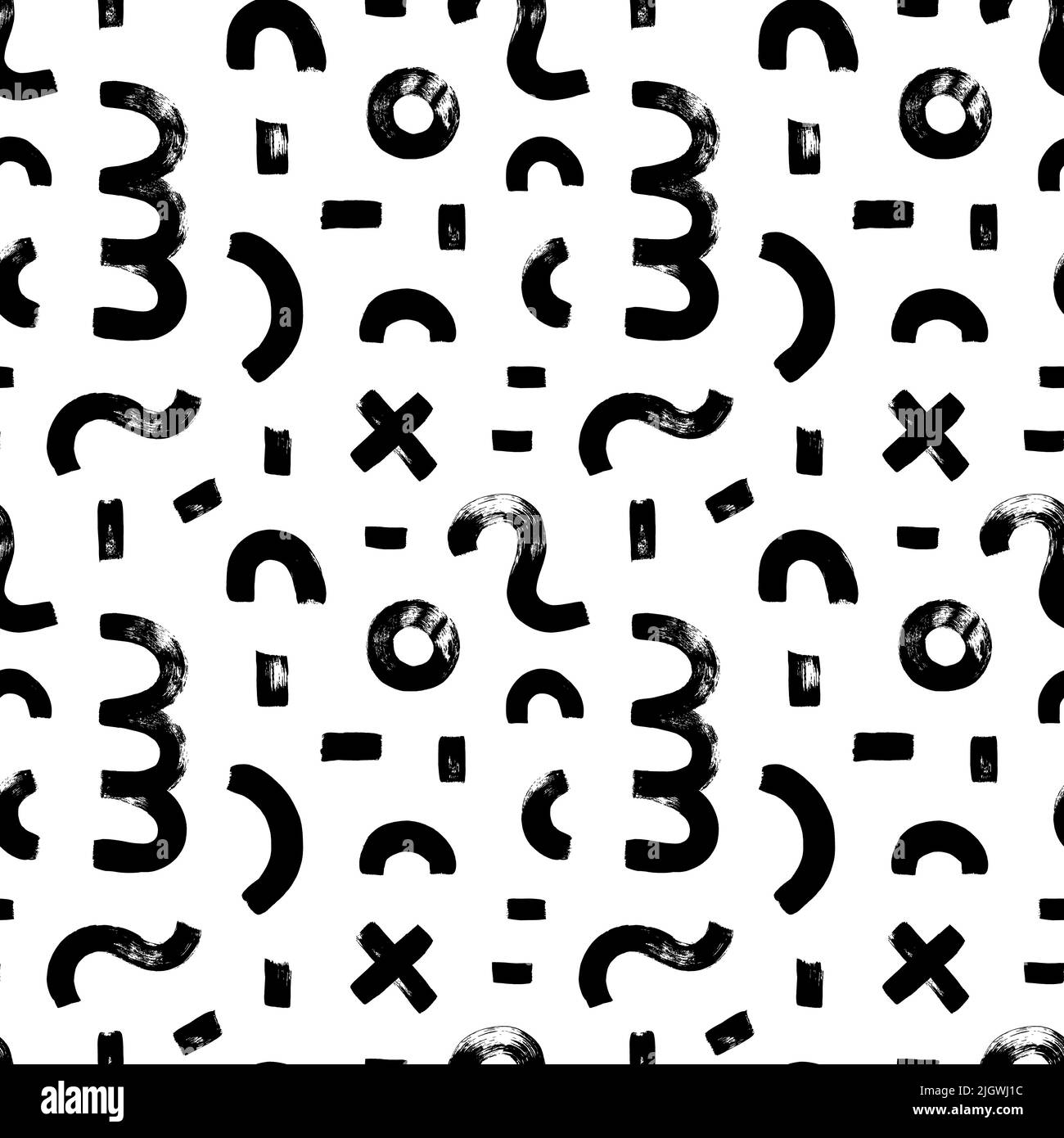 Vector geometric seamless pattern in memphis style Stock Vector Image ...