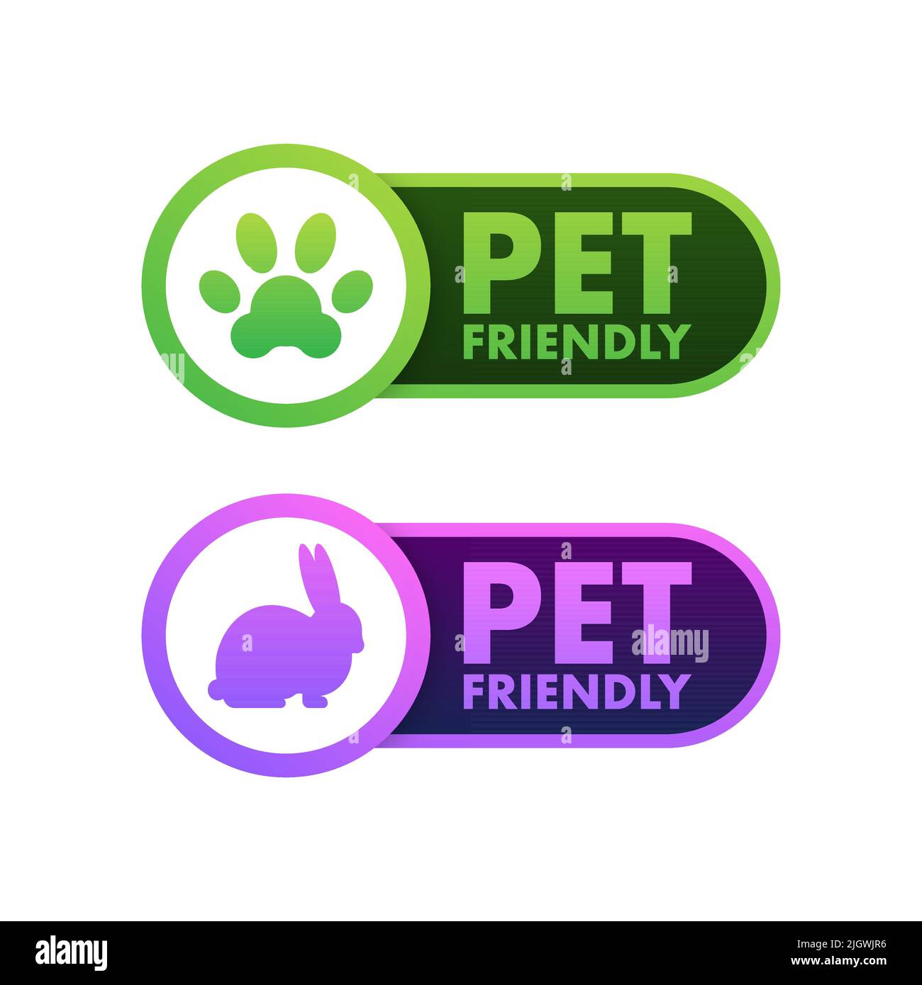 Pet friendly icon. Pets allowed, Certified. Vector illustration Stock