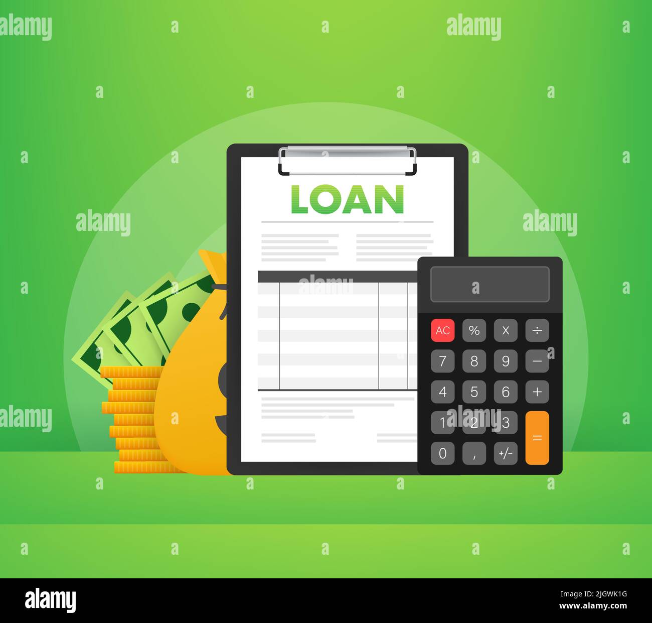 Loan agreement borrow money. Bank loan, credit agreement. Bank credit