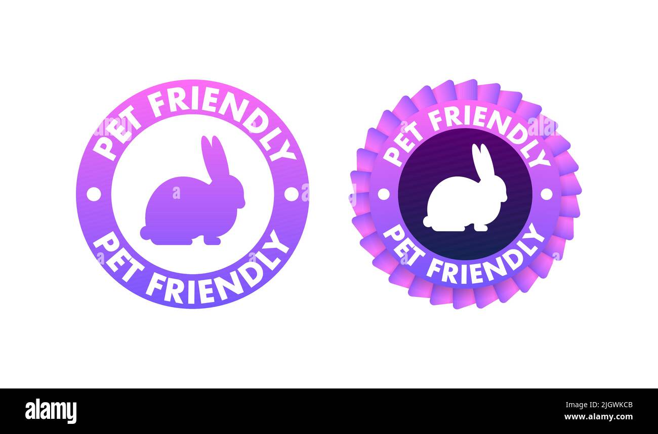Pet friendly icon. Pets allowed, Certified. Vector illustration Stock