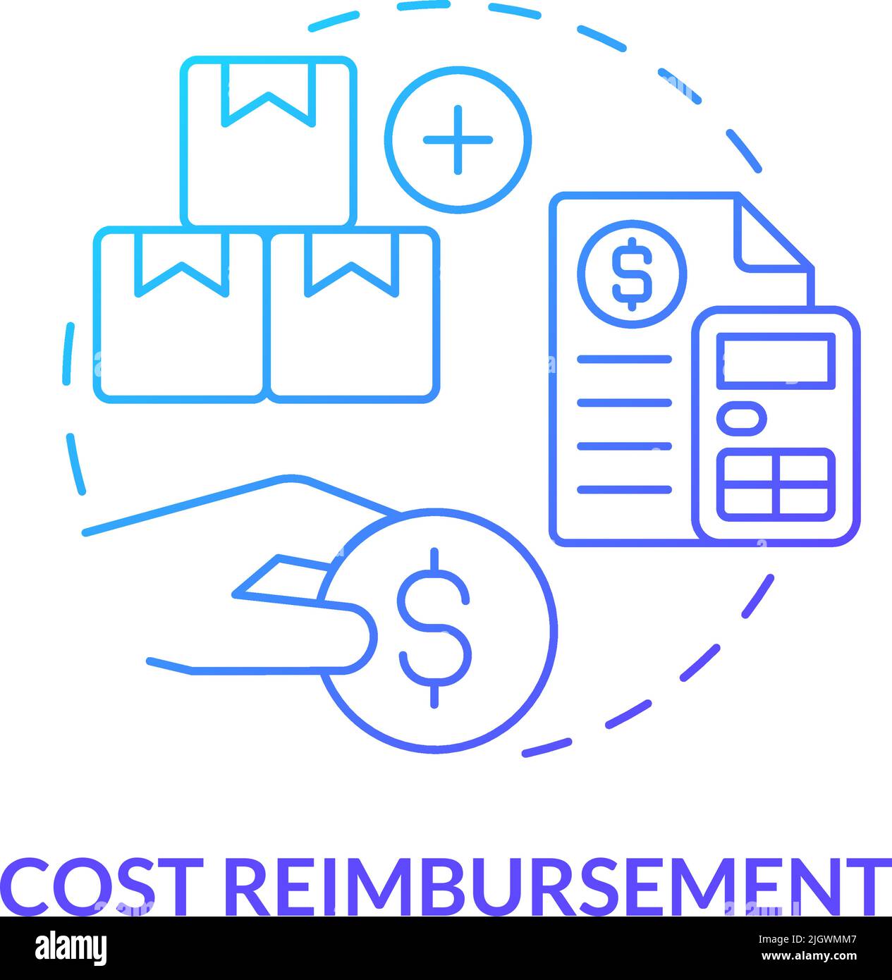 Cost Reimbursement Blue Gradient Concept Icon Stock Vector Image Art cost-reimbursement-blue-gradient-concept-icon-stock-vector-image-art