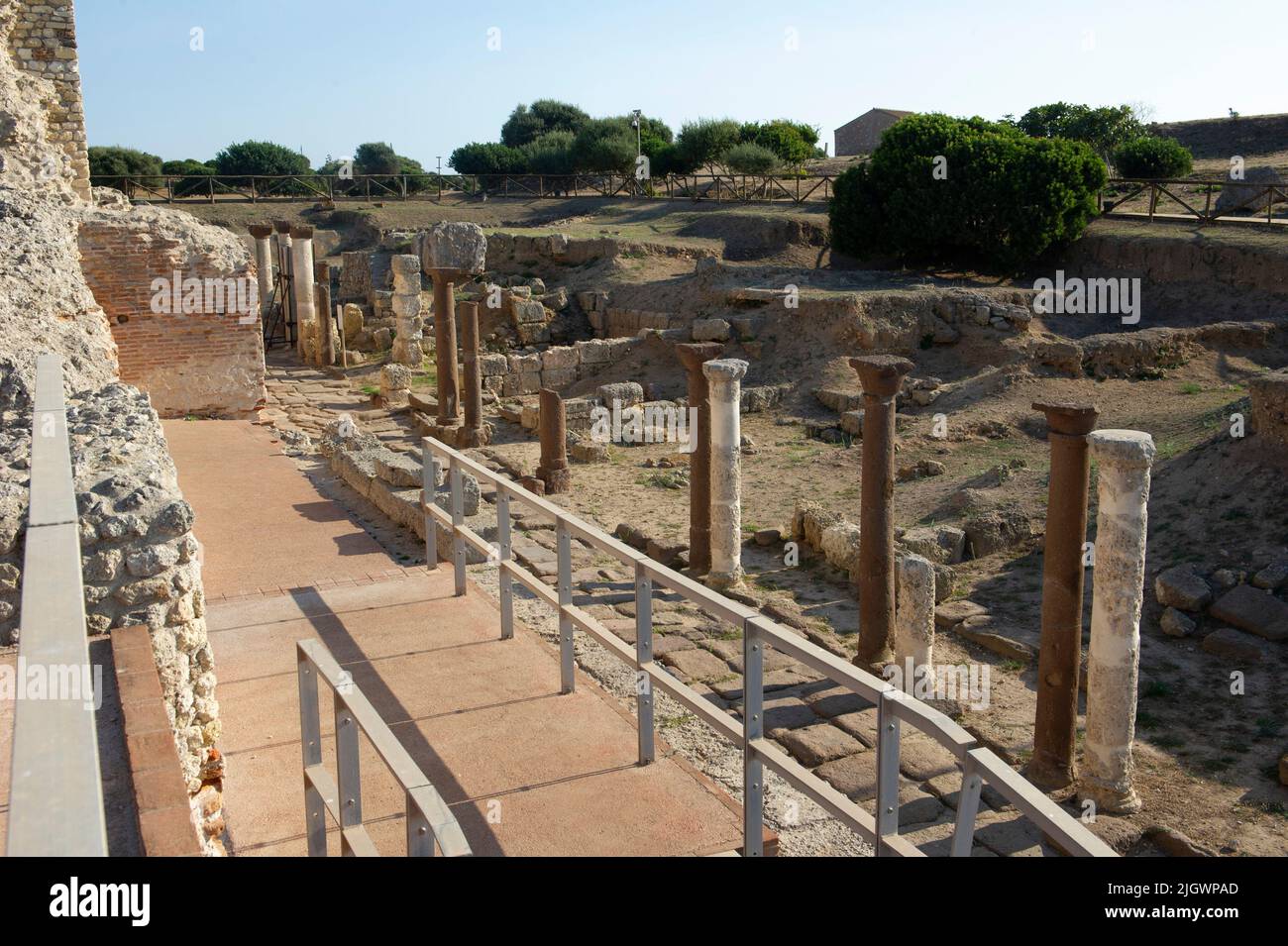 6 june 2021 - Europe, Italy, Sardinia, Porto Torres, Turris Libisonis Archaeological Park and National Archaeological Museum Antiquarium Turritanum Stock Photo