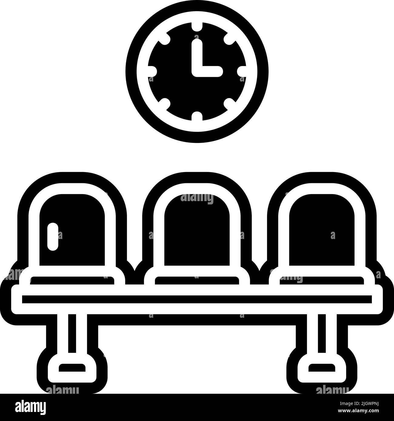 Airport waiting room icon . Stock Vector